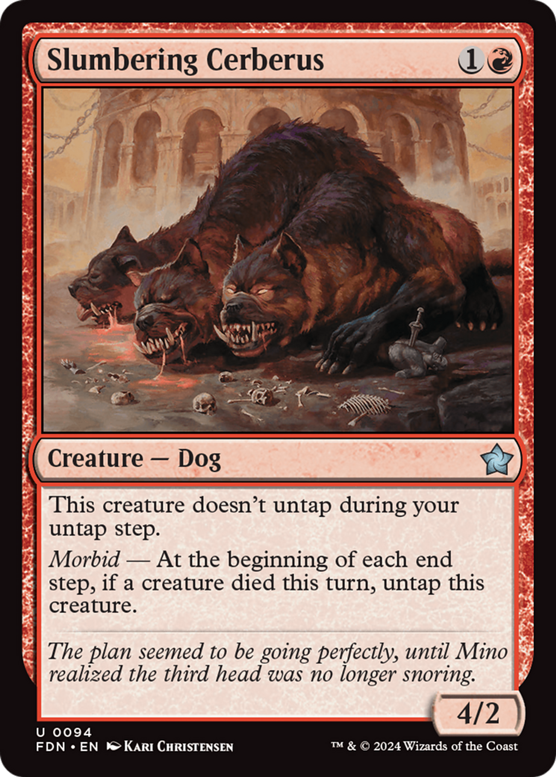 Cerbère assoupi — Foundations — Magic: The Gathering