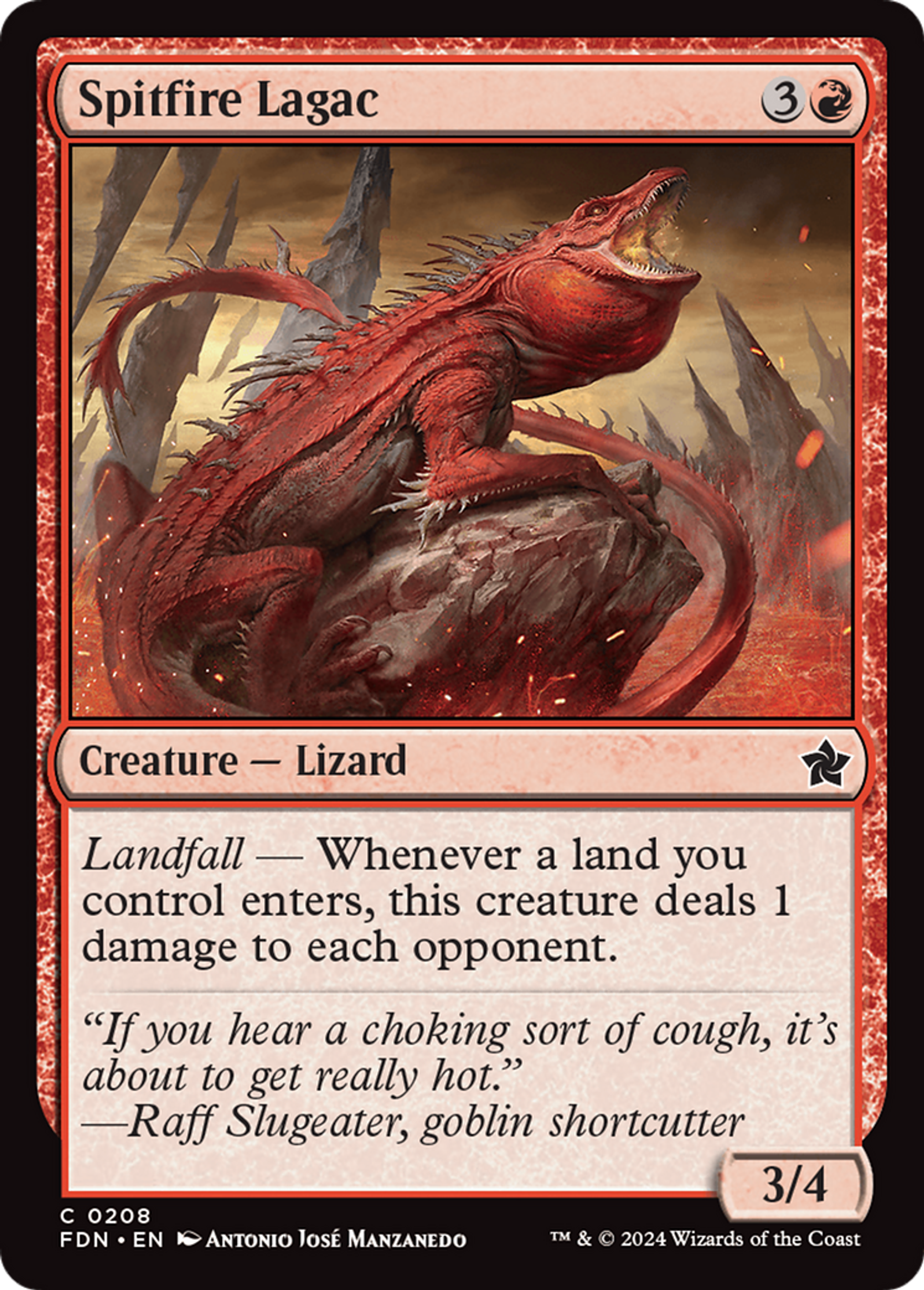 Lagac crachefeu — Foundations — Magic: The Gathering