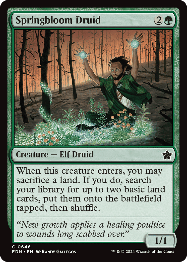 Springbloom Druid — Foundations — Magic: The Gathering