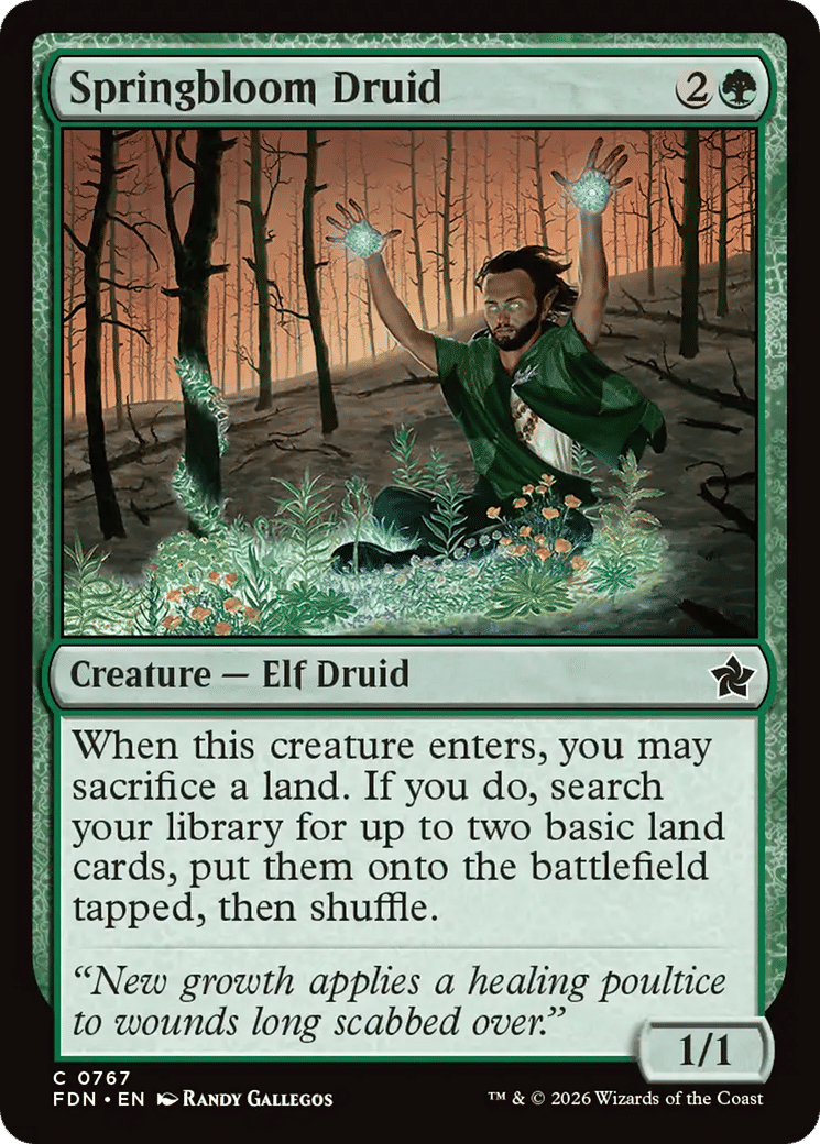 Springbloom Druid — Foundations — Magic: The Gathering