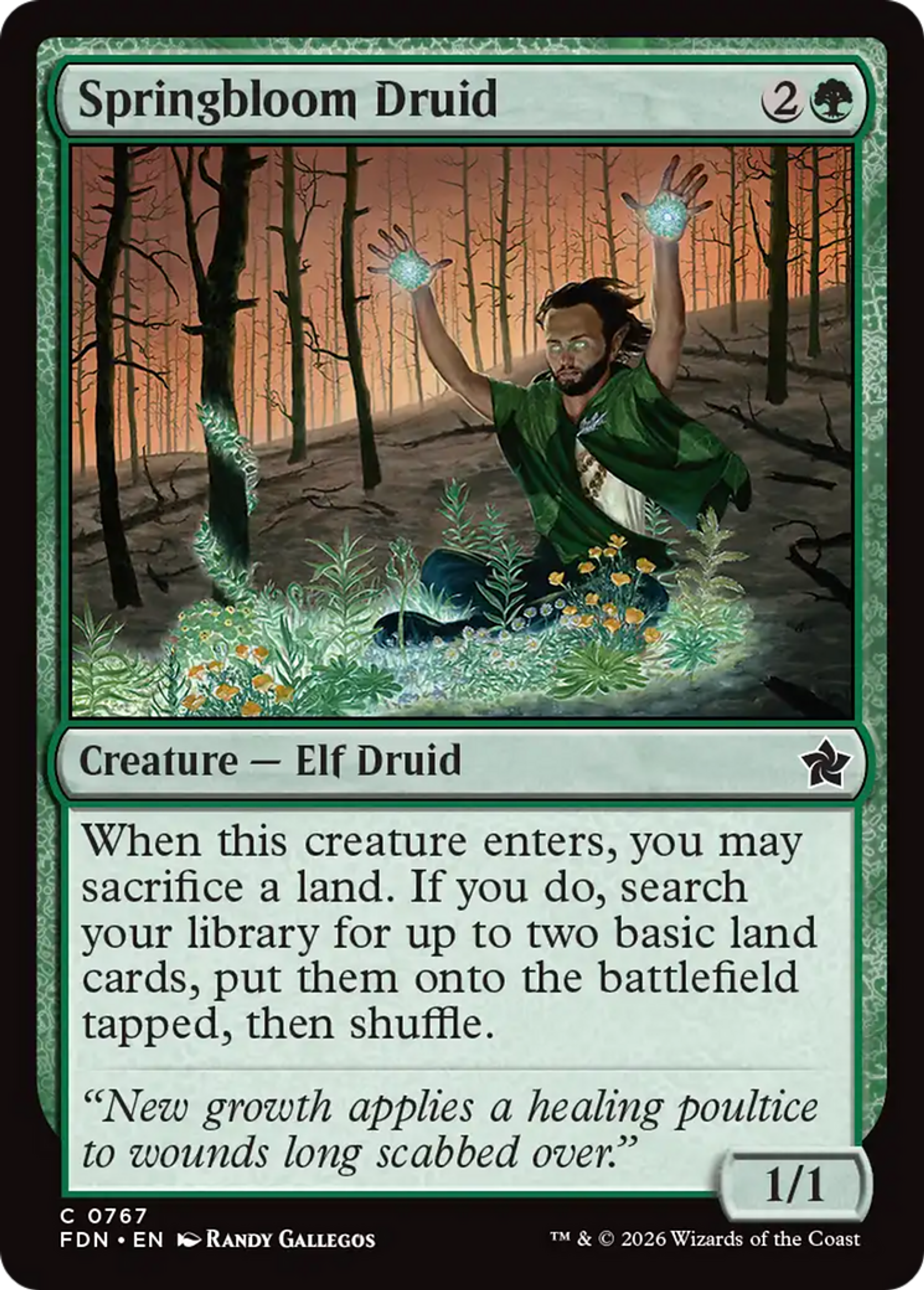 Druide du printemps — Foundations — Magic: The Gathering