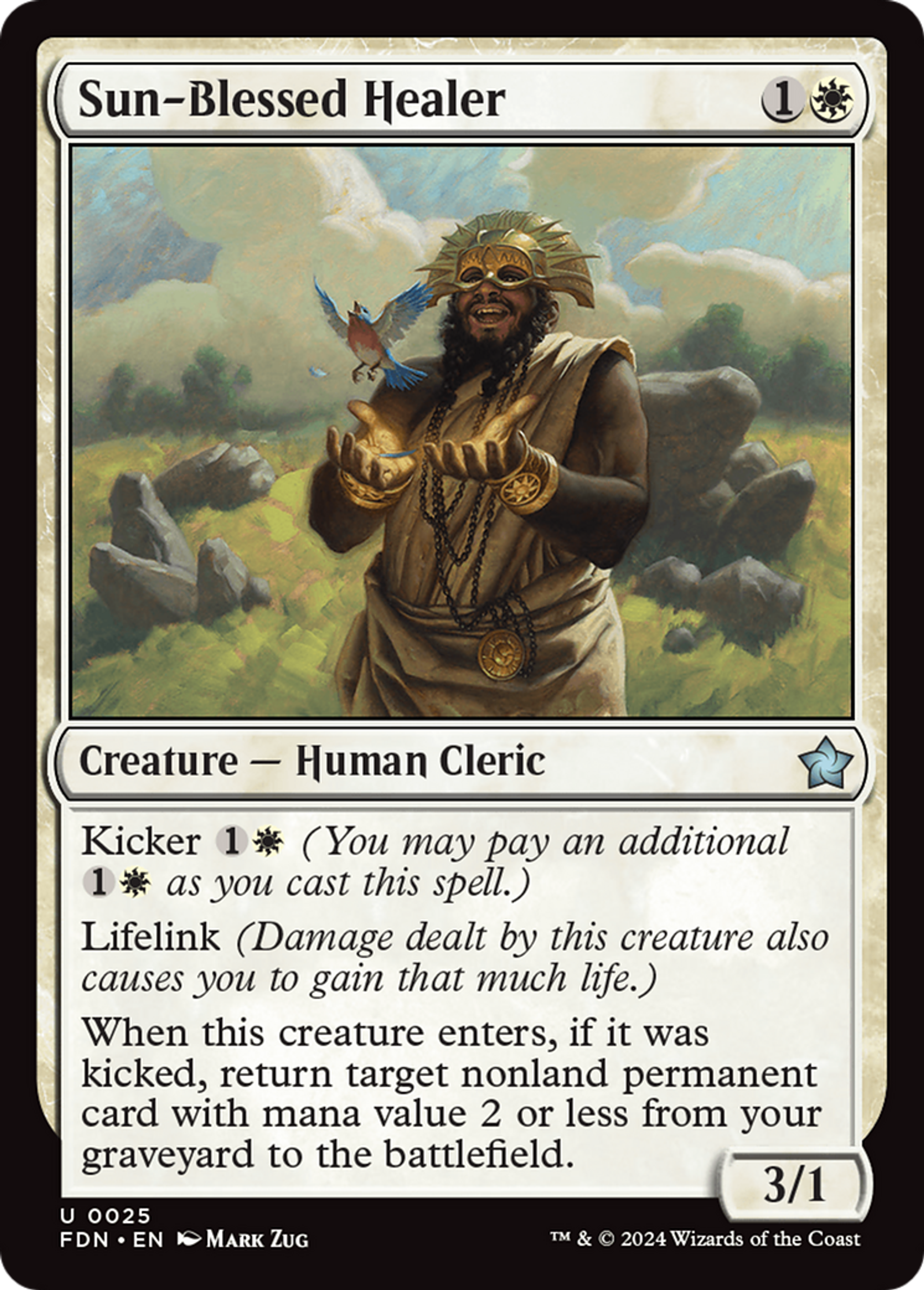 Guérisseur béni par le Soleil — Foundations — Magic: The Gathering