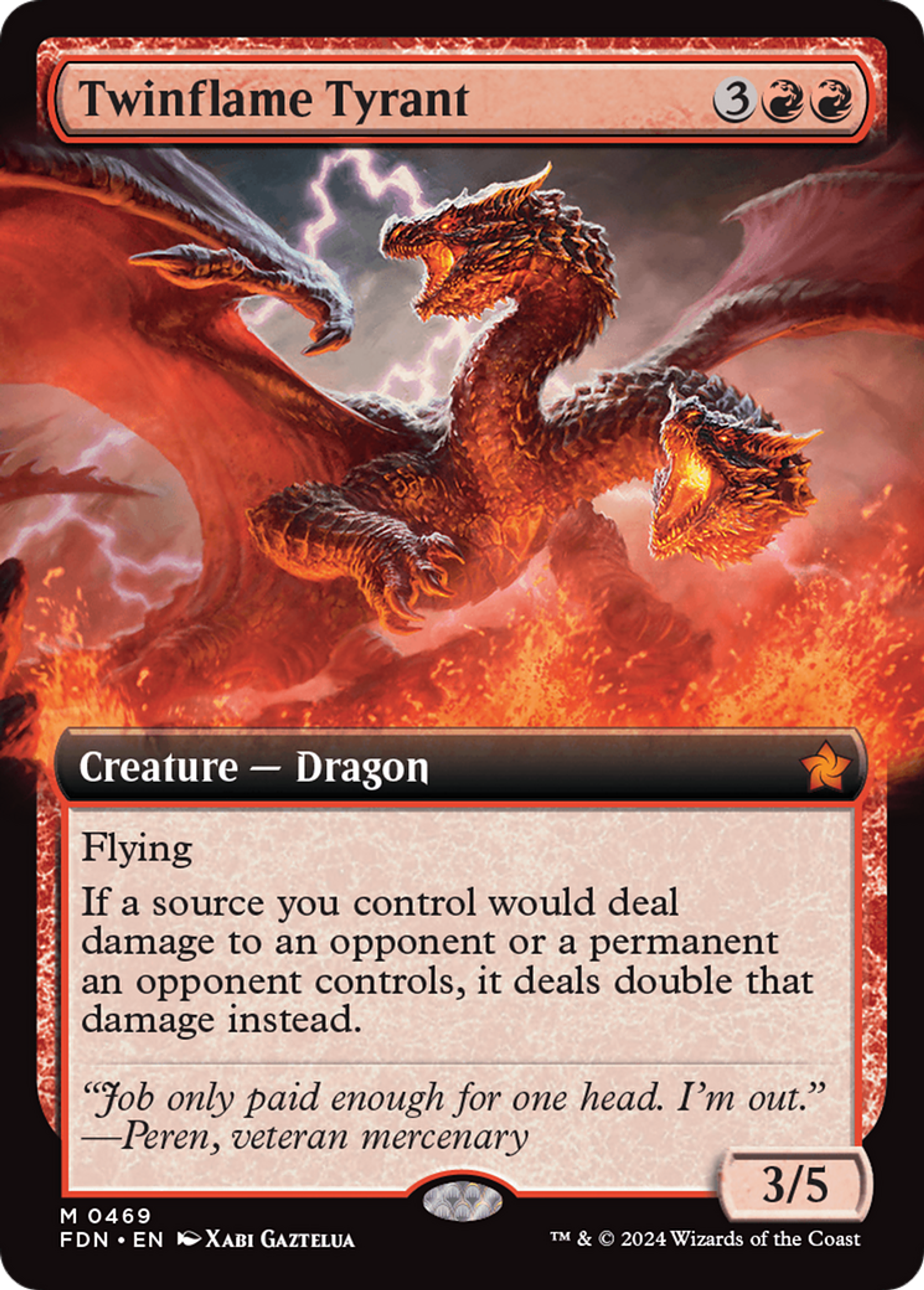 Tyran pyrojumeau — Foundations — Magic: The Gathering