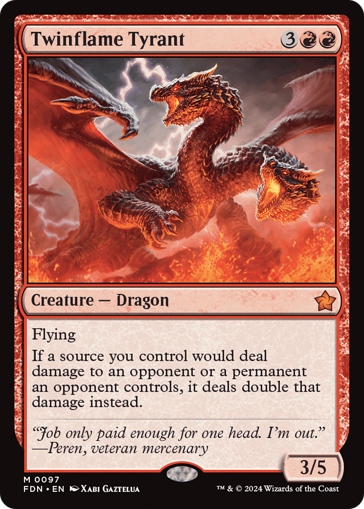 Tyran pyrojumeau — Foundations — Magic: The Gathering