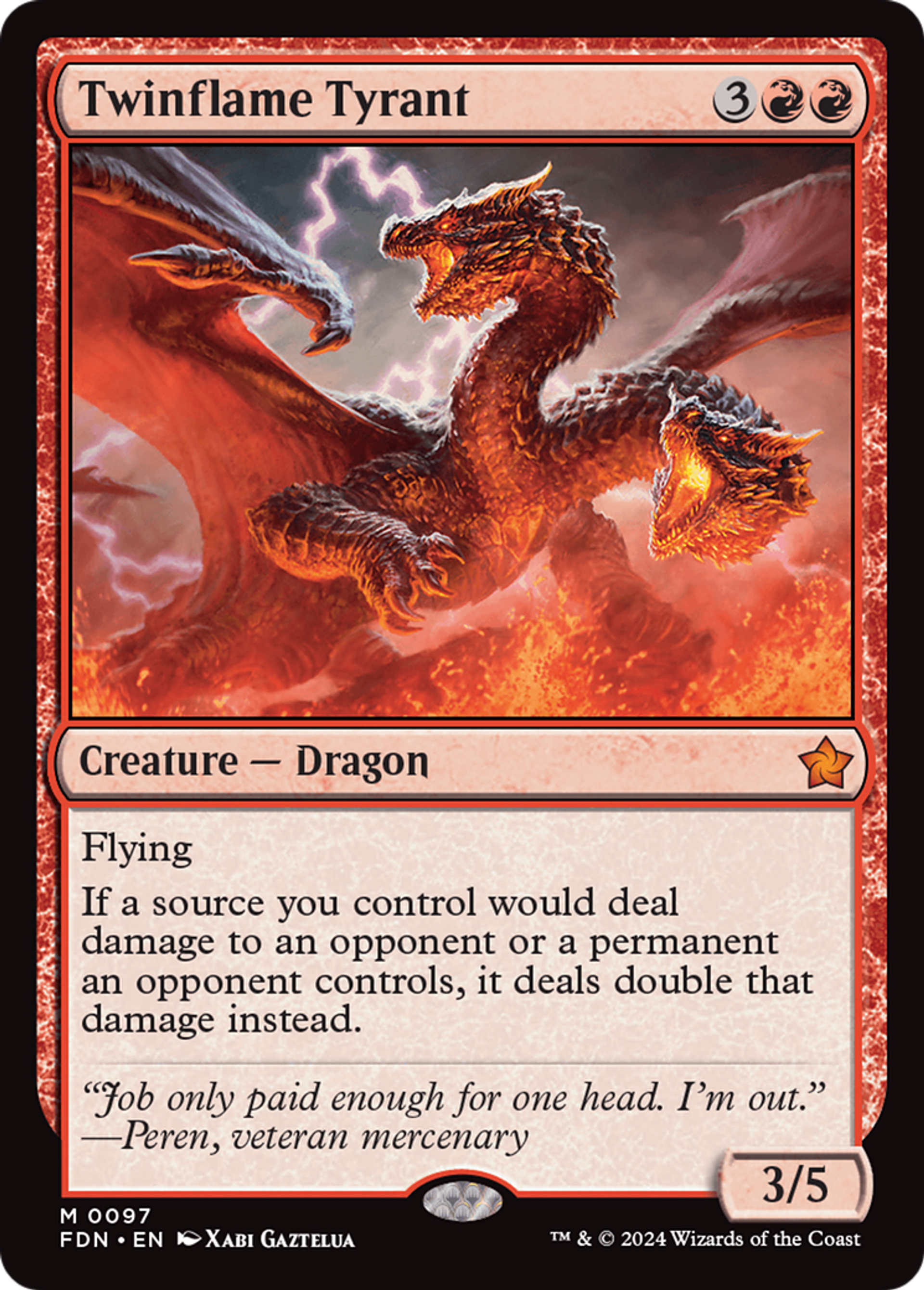 Twinflame Tyrant — Foundations — Magic: The Gathering