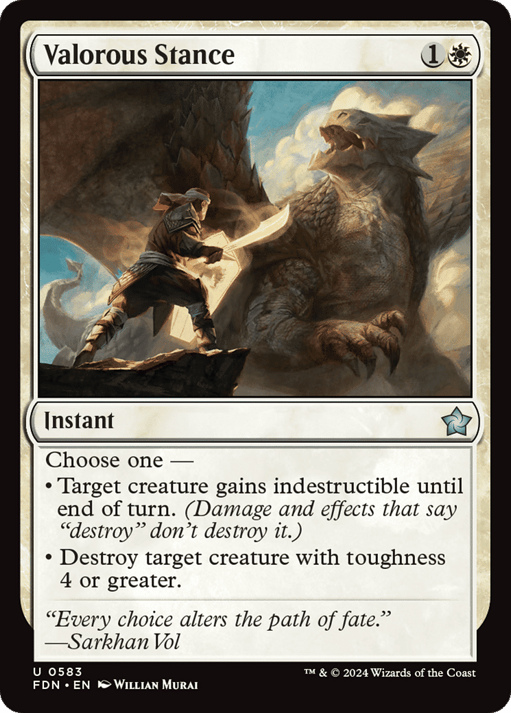 Valorous Stance — Foundations — Magic: The Gathering