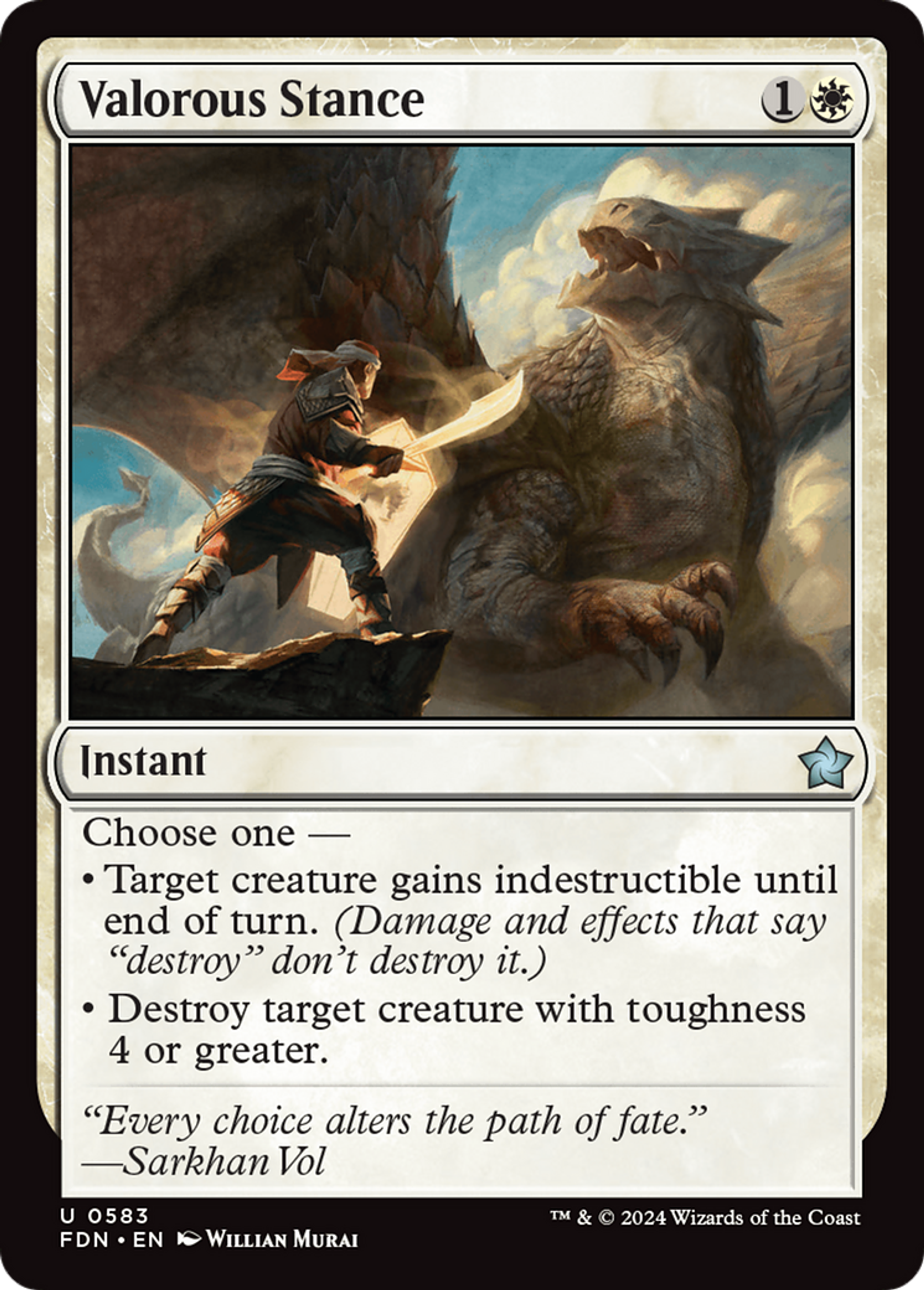 Posture valeureuse — Foundations — Magic: The Gathering