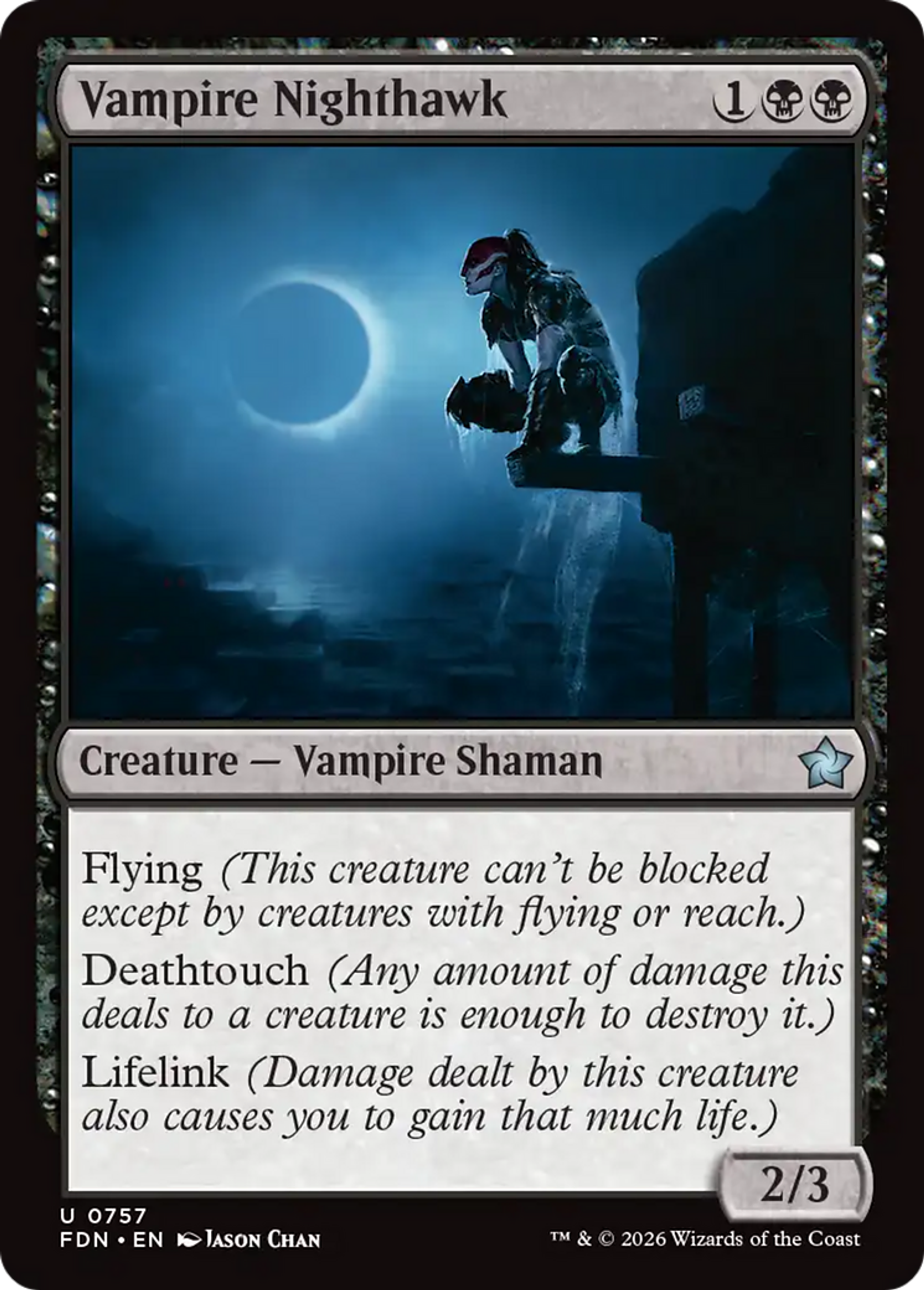 Faucon de nuit vampire — Foundations — Magic: The Gathering