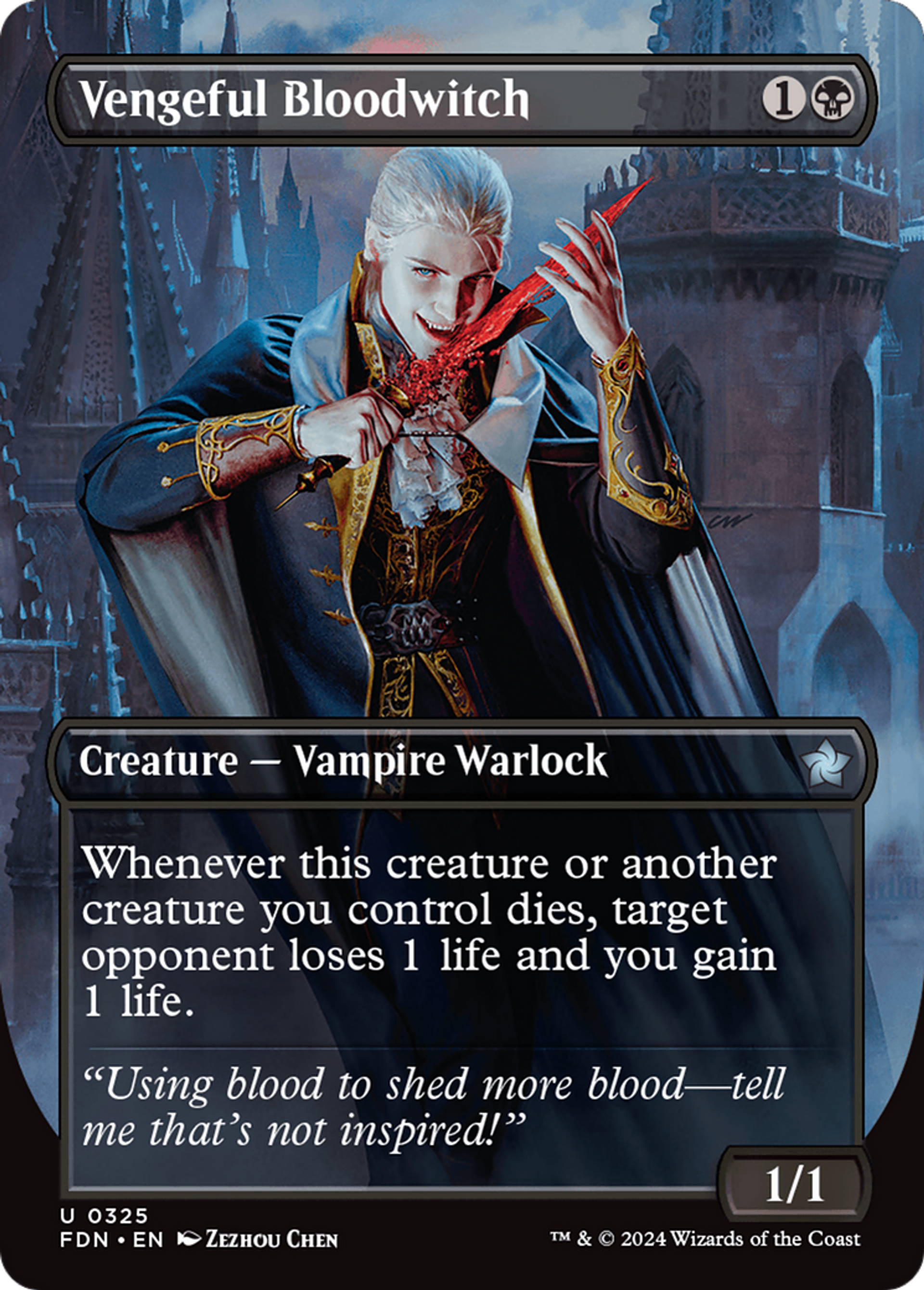 Sorcier de sang vengeur — Foundations — Magic: The Gathering