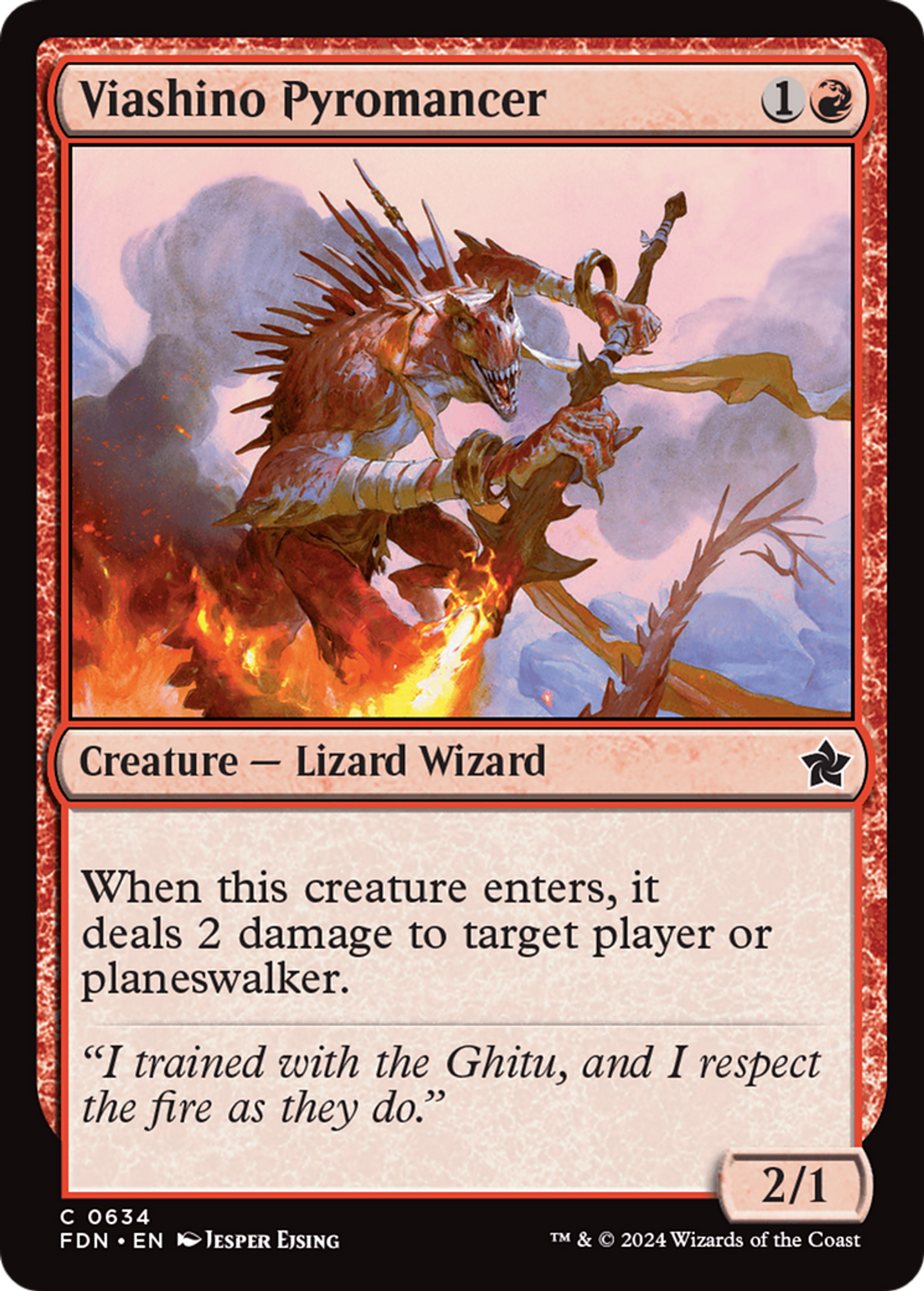 Pyromancien viashino — Foundations — Magic: The Gathering