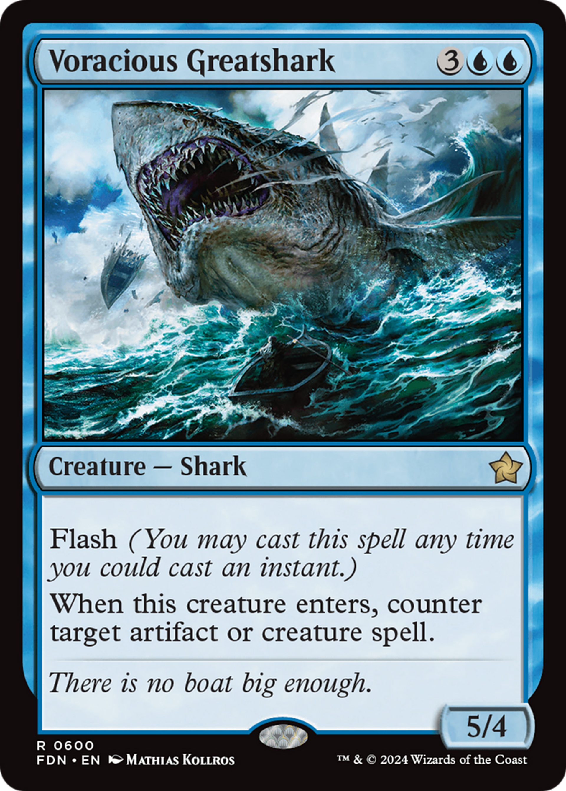 Grand requin vorace — Foundations — Magic: The Gathering