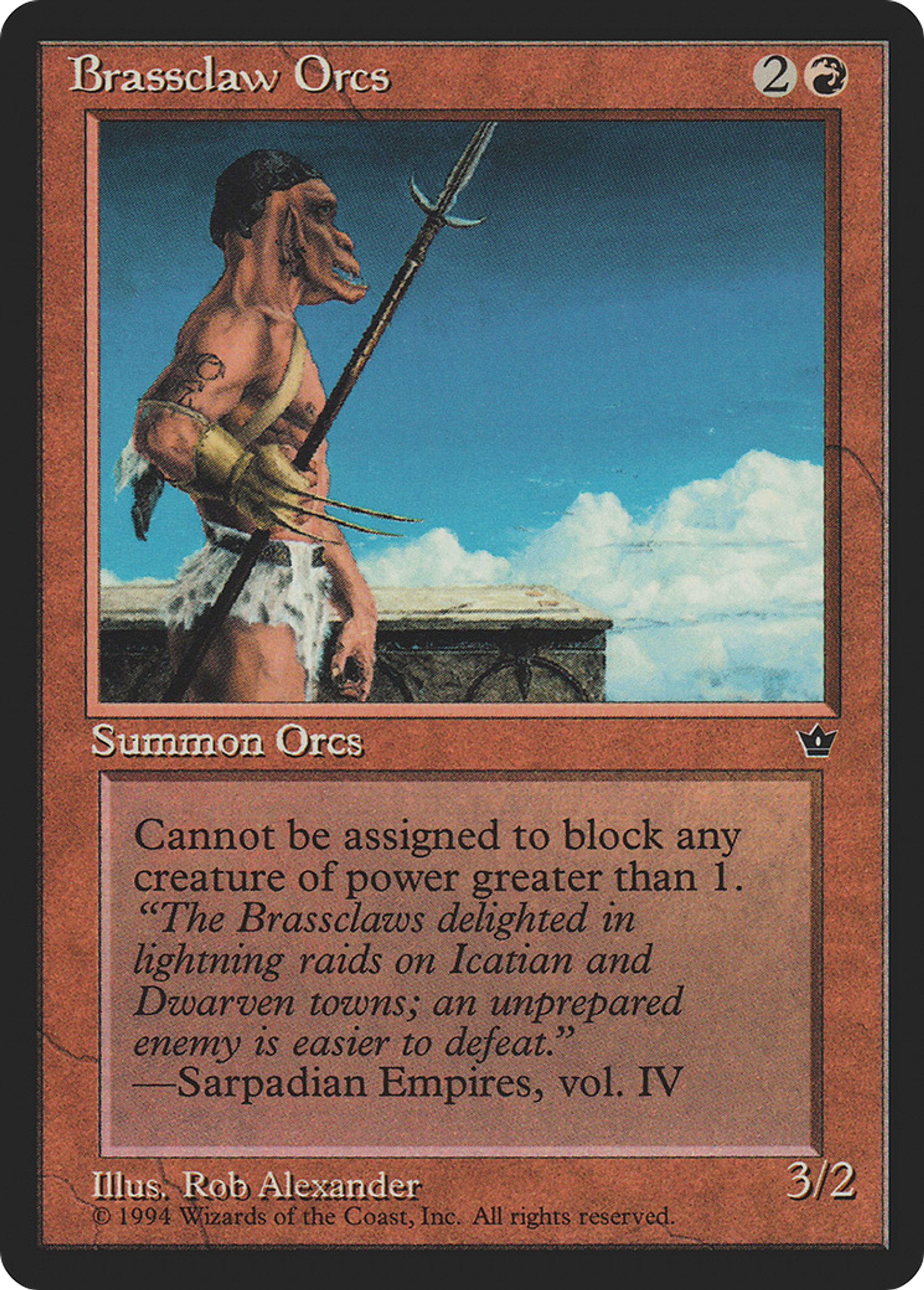 Orques de la Griffe d'airain — Fallen Empires — Magic: The Gathering