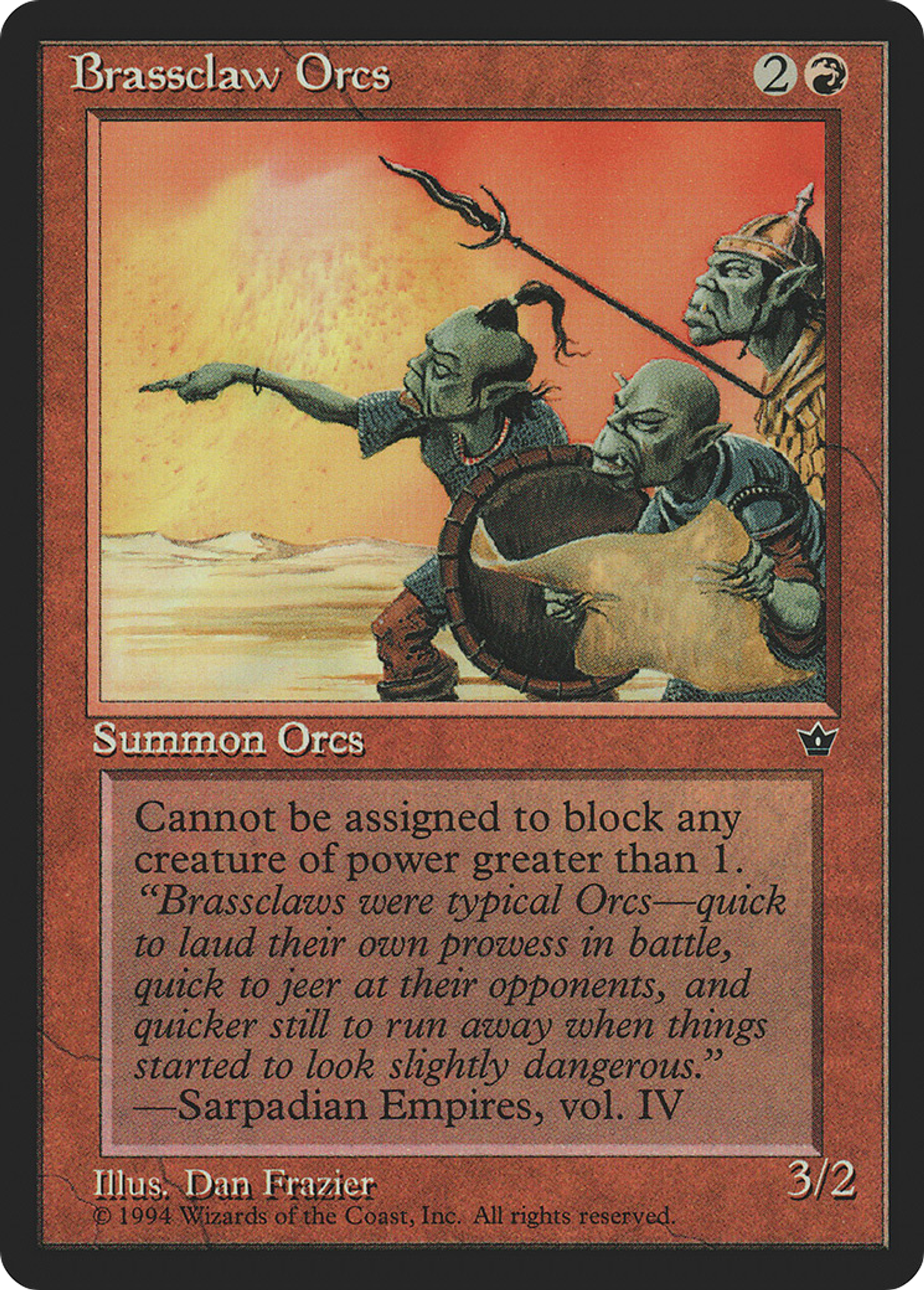 Brassclaw Orcs — Fallen Empires — Magic: The Gathering
