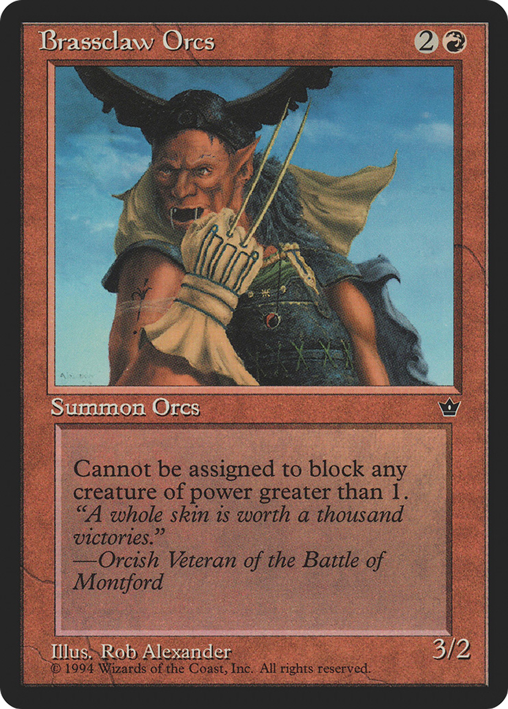 Brassclaw Orcs — Fallen Empires — Magic: The Gathering