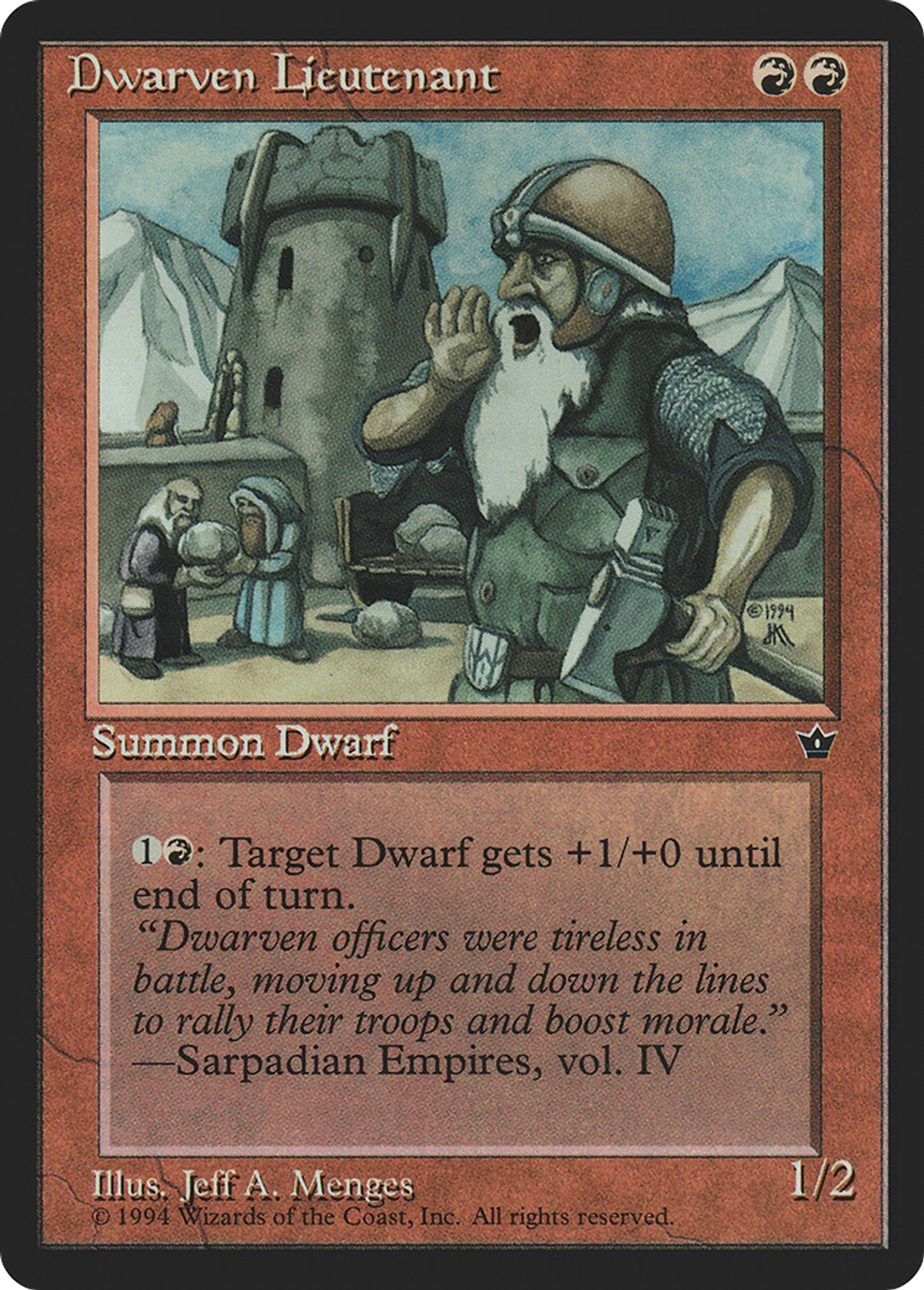 Dwarven Lieutenant — Fallen Empires — Magic: The Gathering