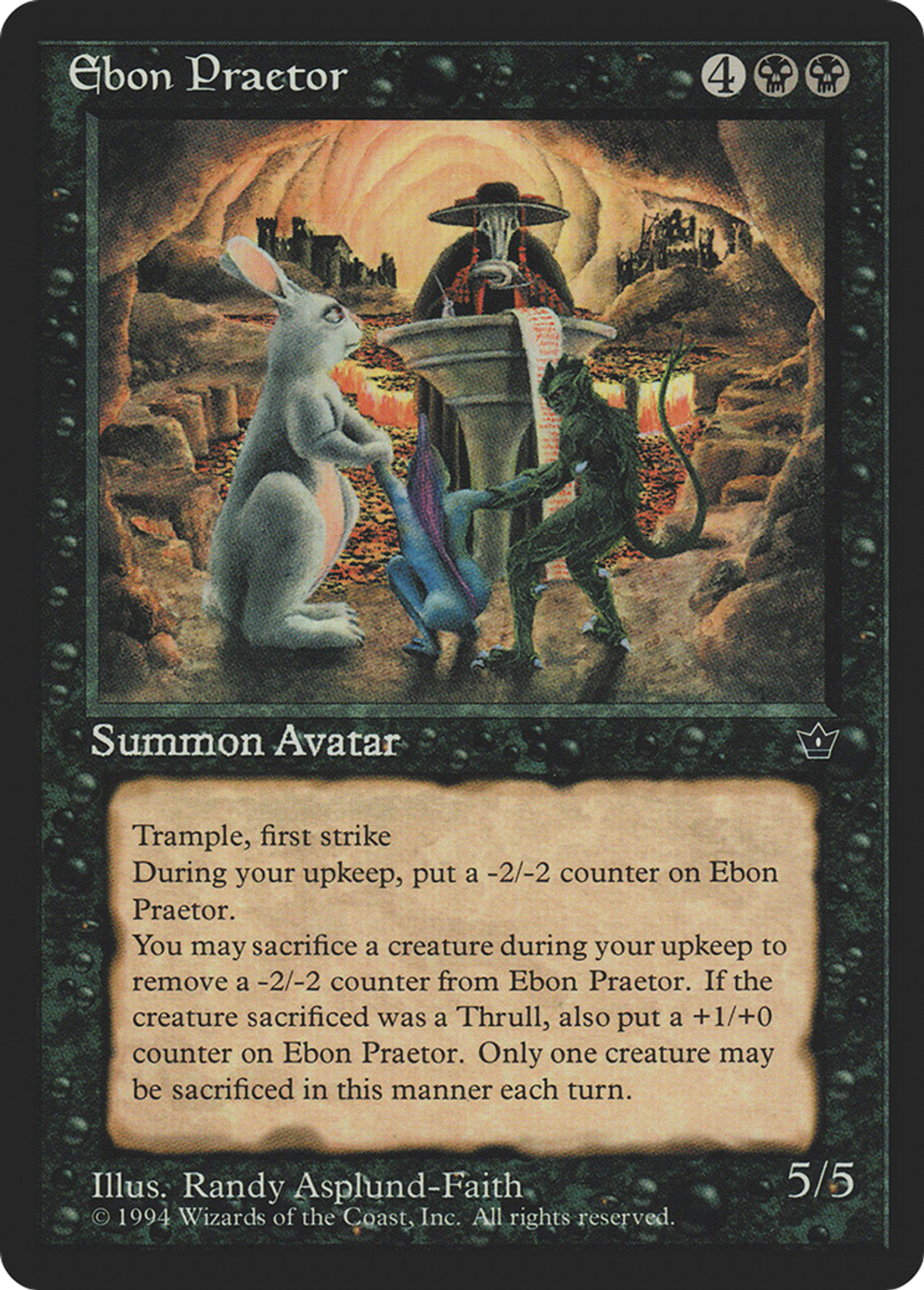 Ebon Praetor — Fallen Empires — Magic: The Gathering