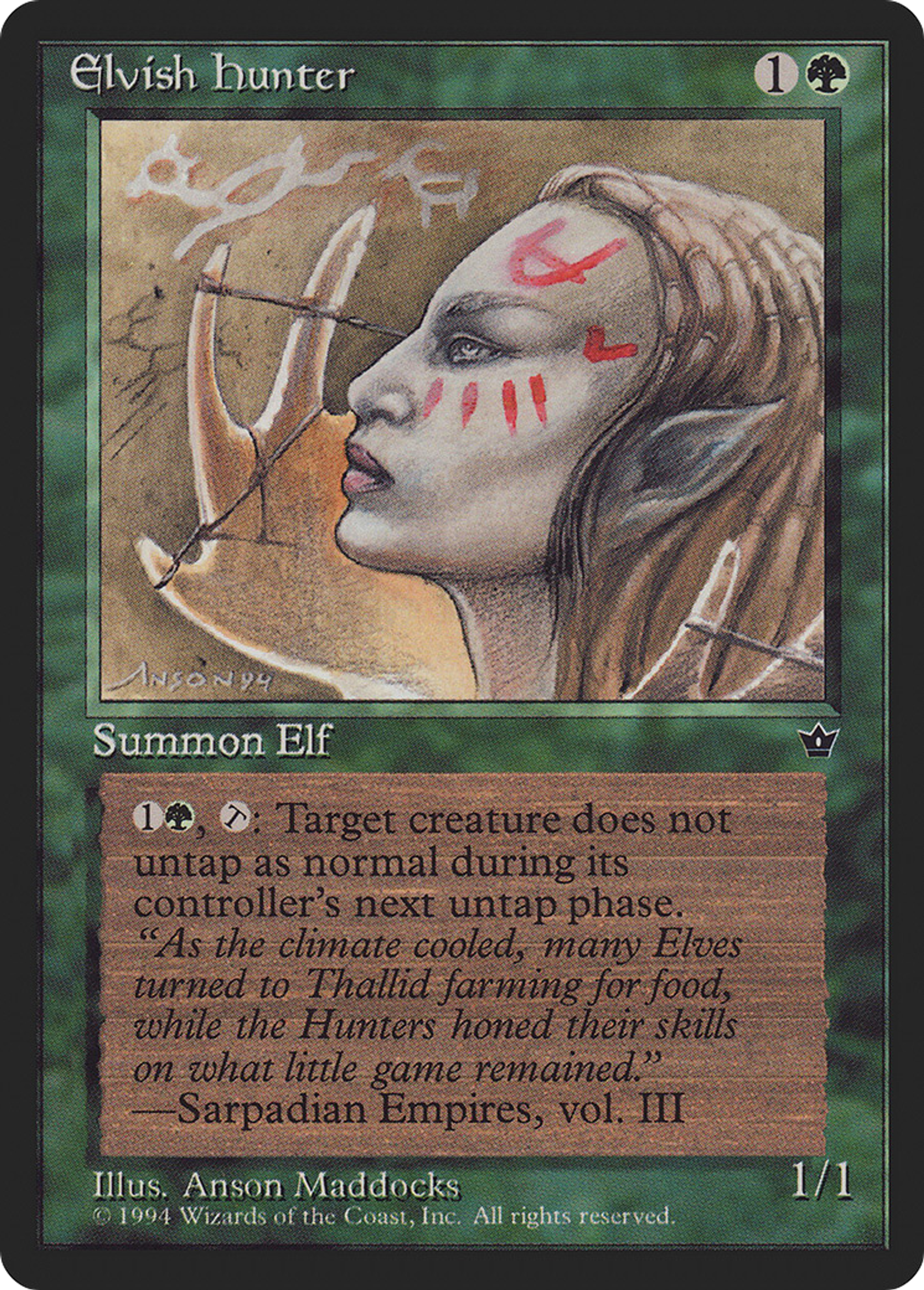 Elvish Hunter — Fallen Empires — Magic: The Gathering