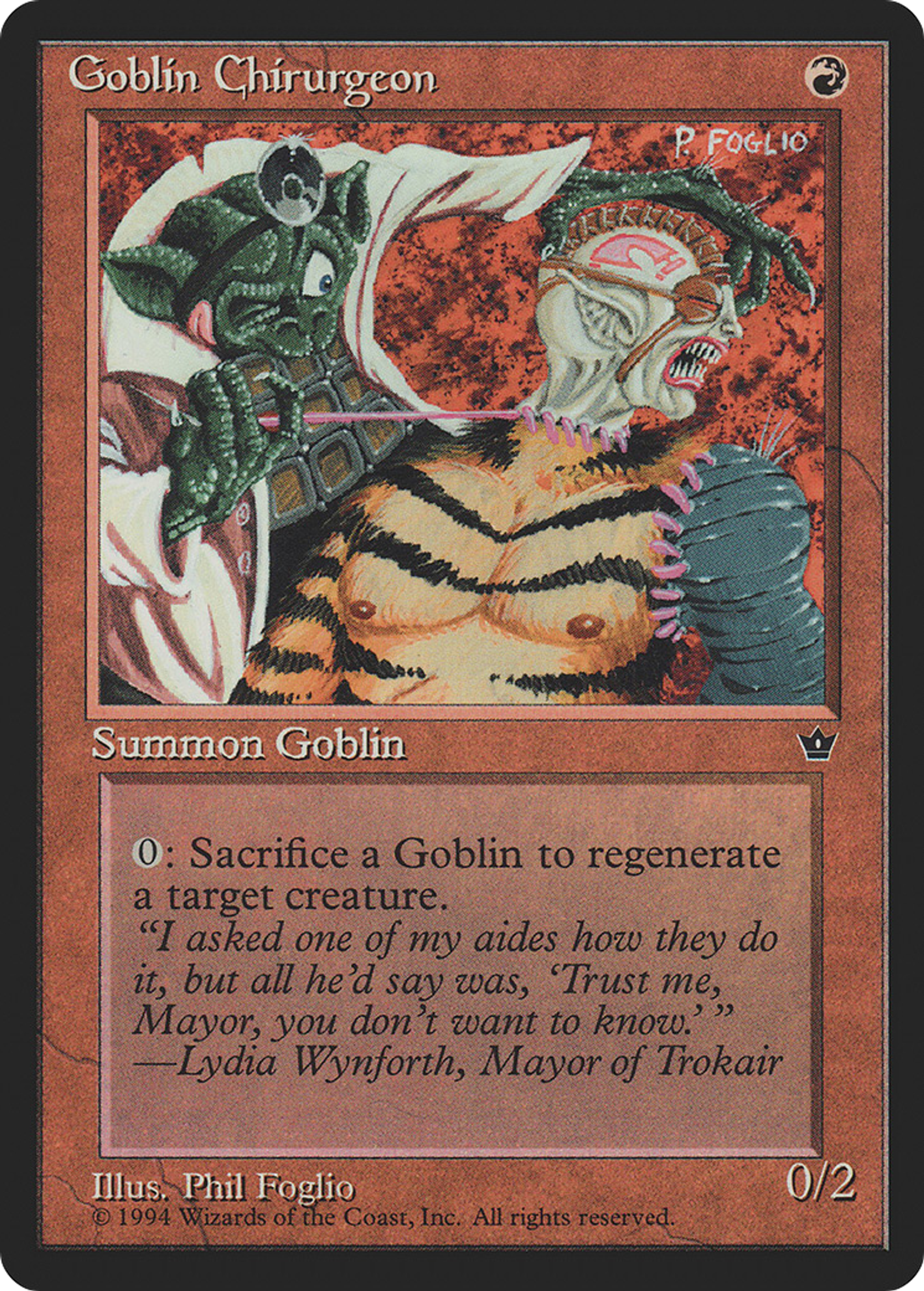 Goblin Chirurgeon — Fallen Empires — Magic: The Gathering