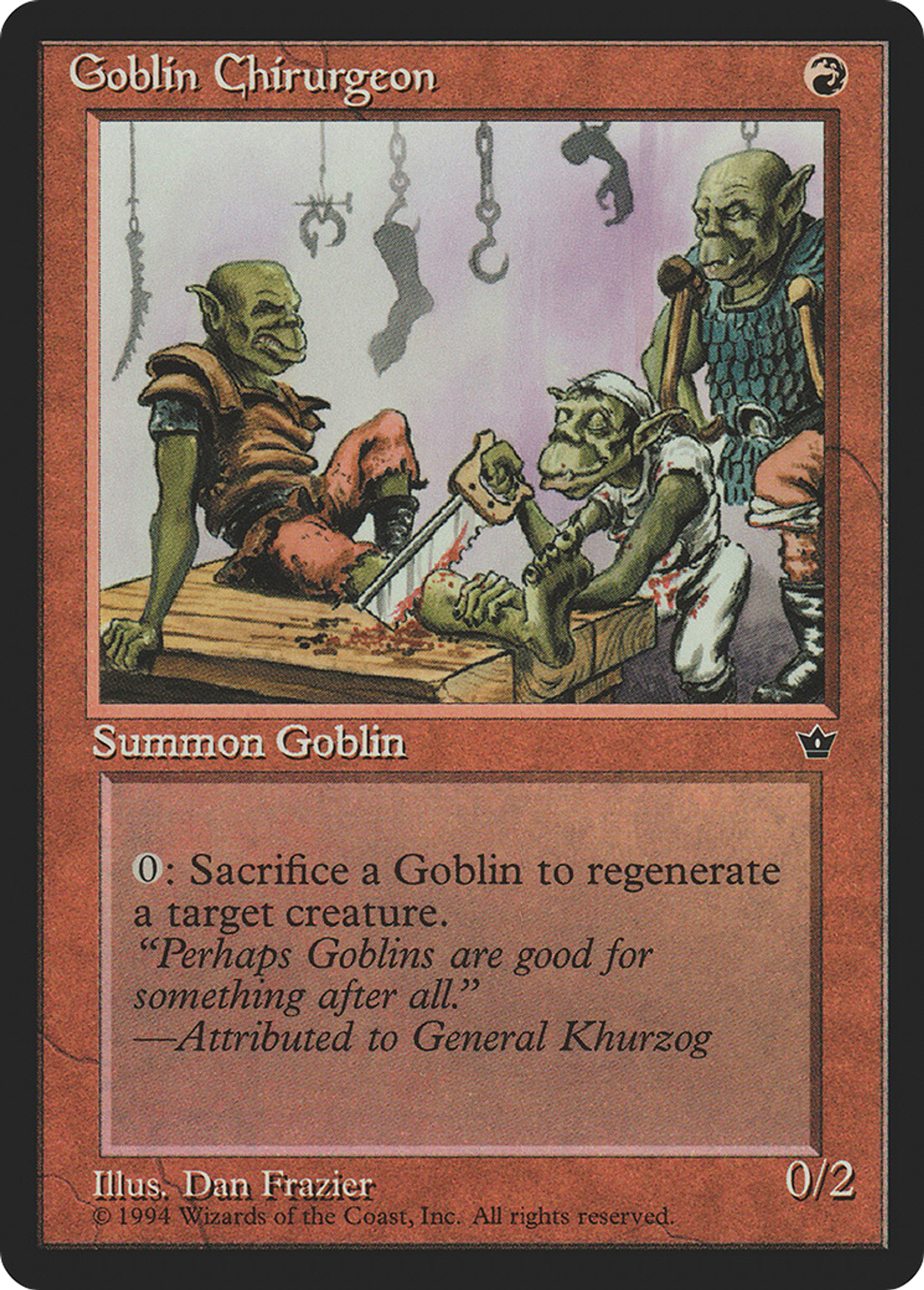 Goblin Chirurgeon — Fallen Empires — Magic: The Gathering