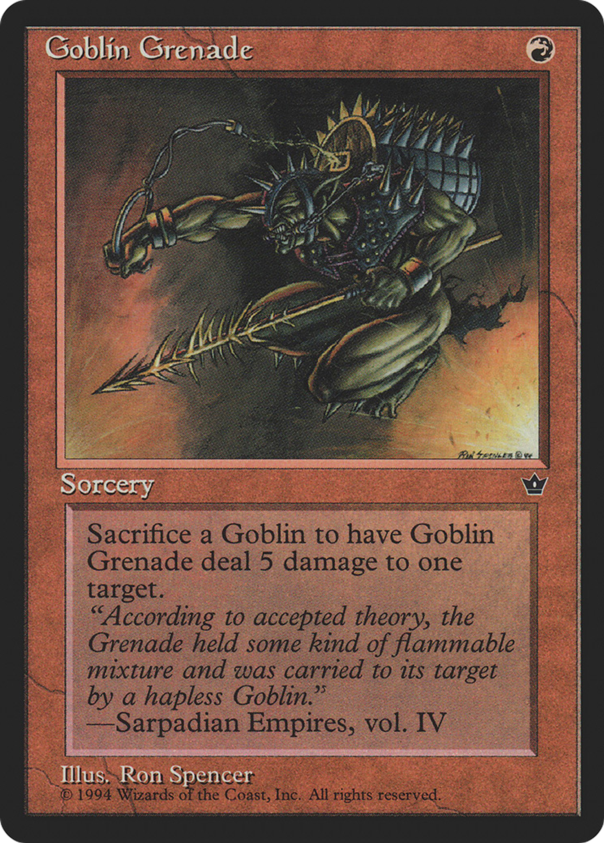 Goblin Grenade — Fallen Empires — Magic: The Gathering