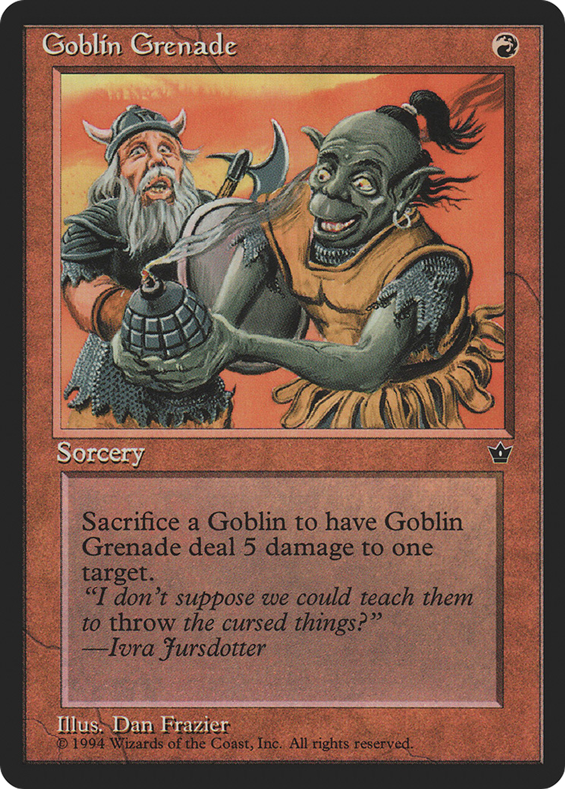 Goblin Grenade — Fallen Empires — Magic: The Gathering