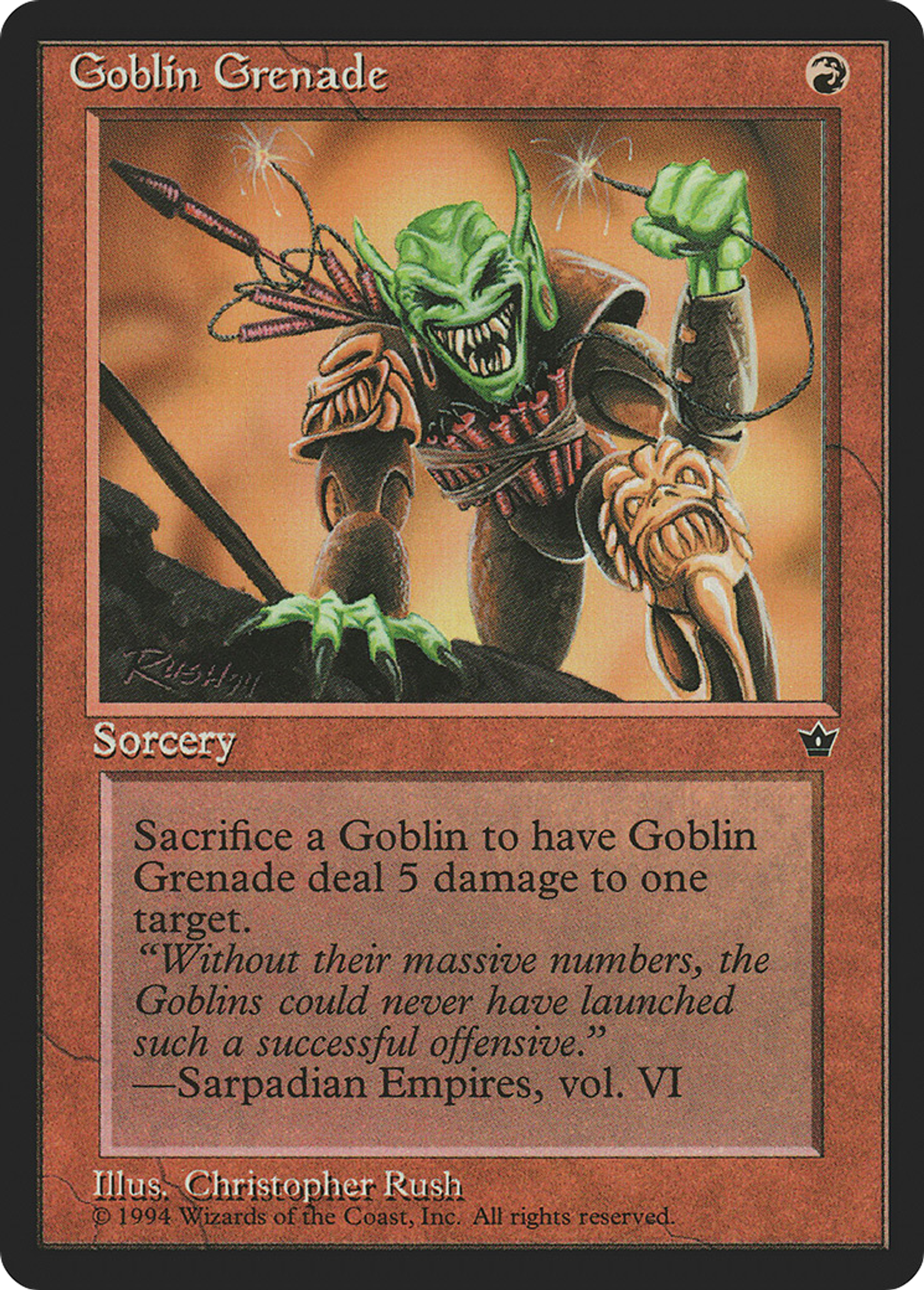 Goblin Grenade — Fallen Empires — Magic: The Gathering