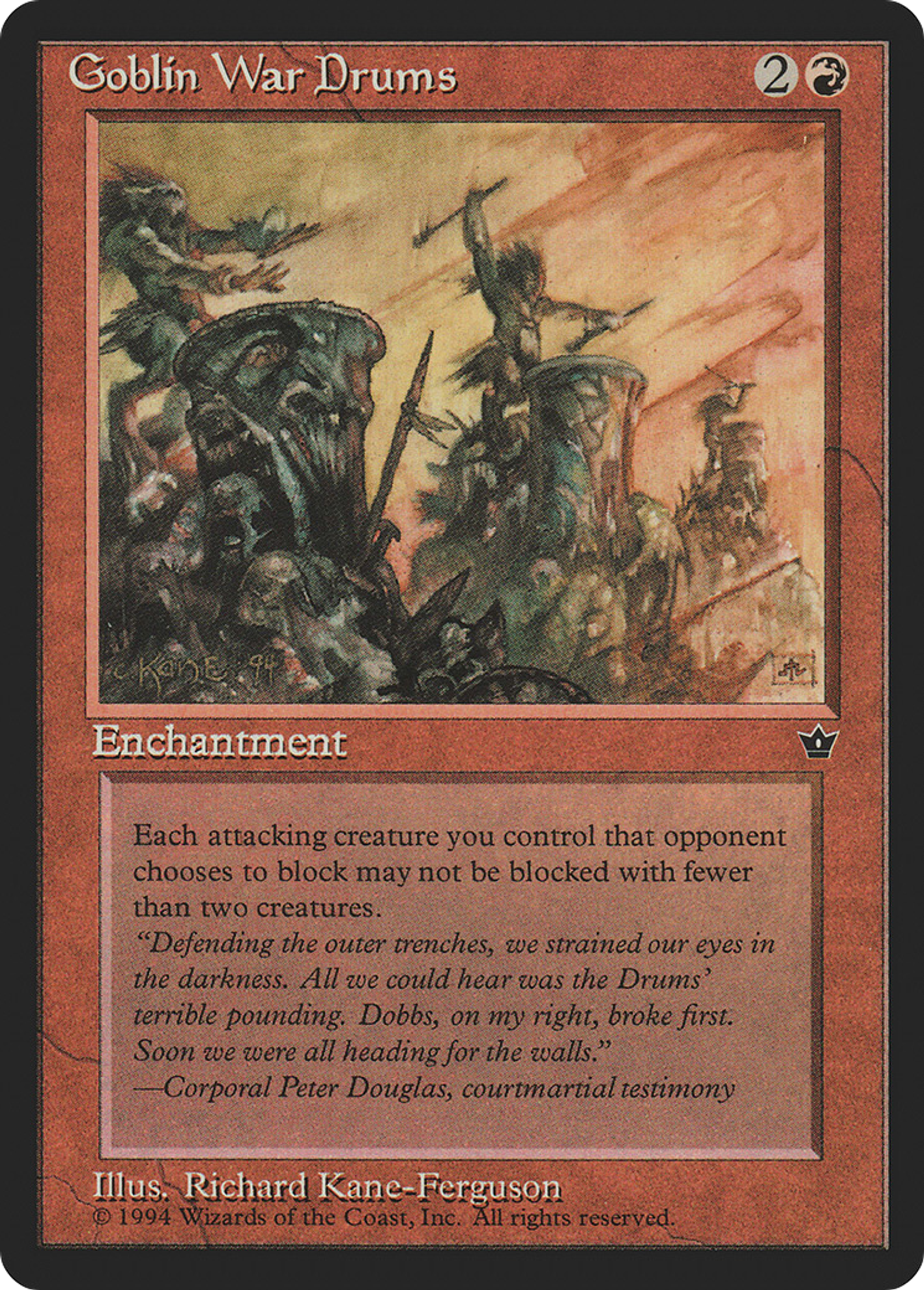 Goblin War Drums — Fallen Empires — Magic: The Gathering