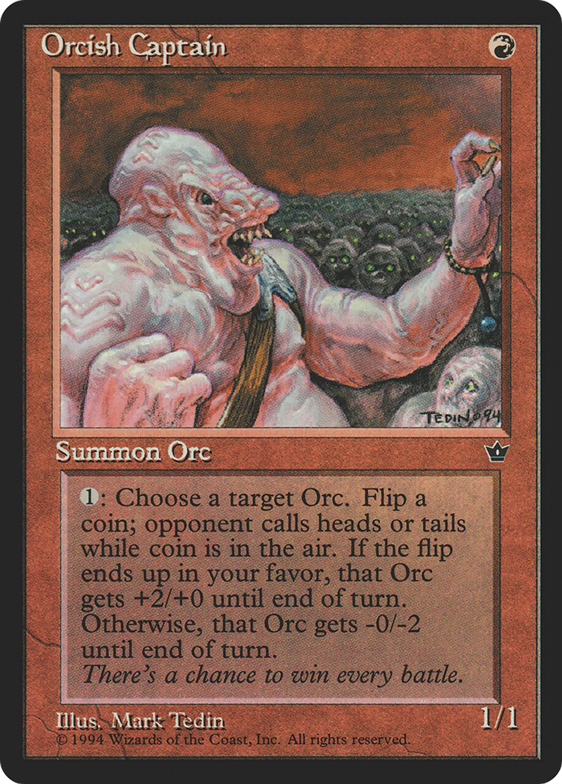 Orcish Captain — Fallen Empires — Magic: The Gathering