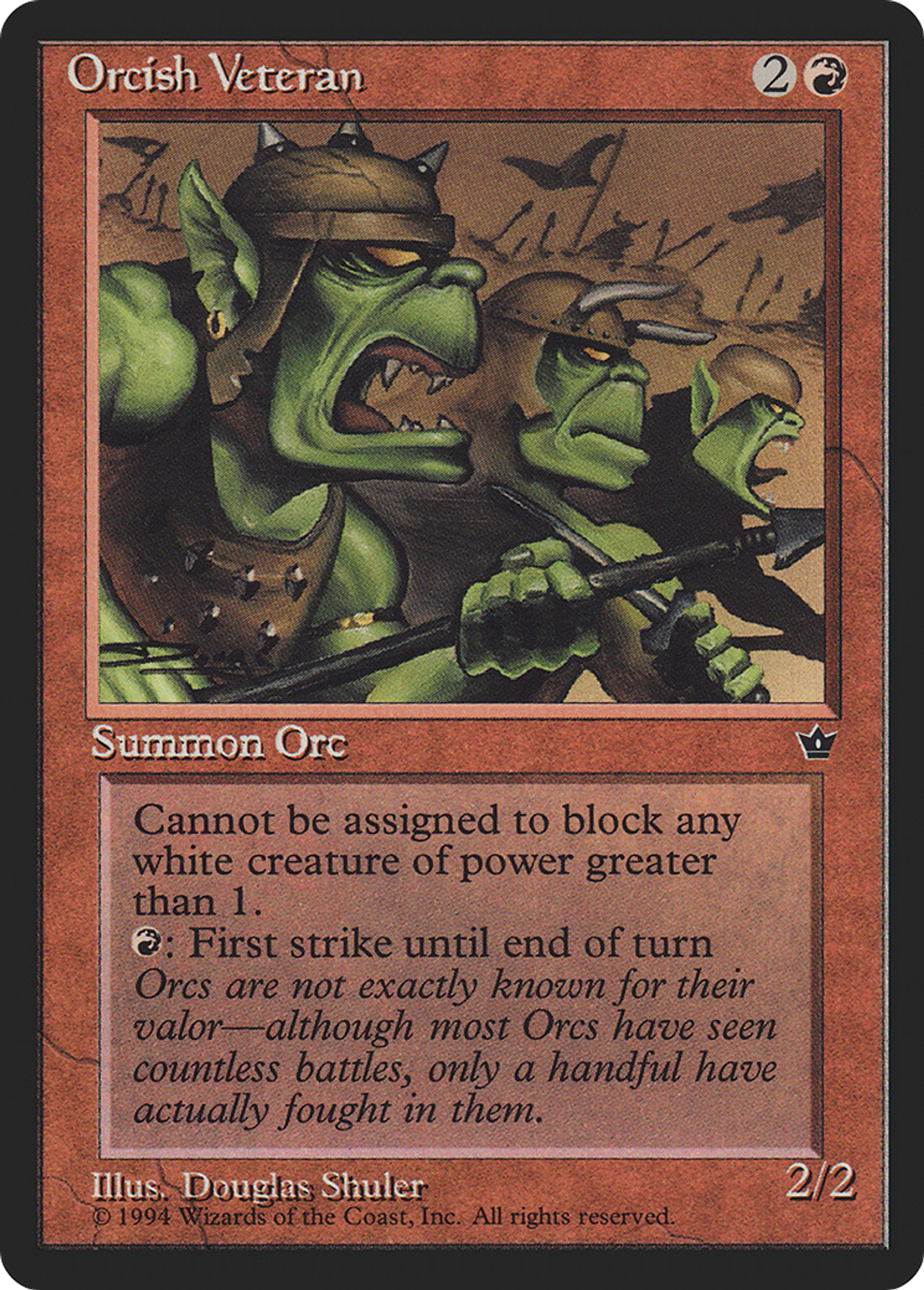 Orcish Veteran — Fallen Empires — Magic: The Gathering