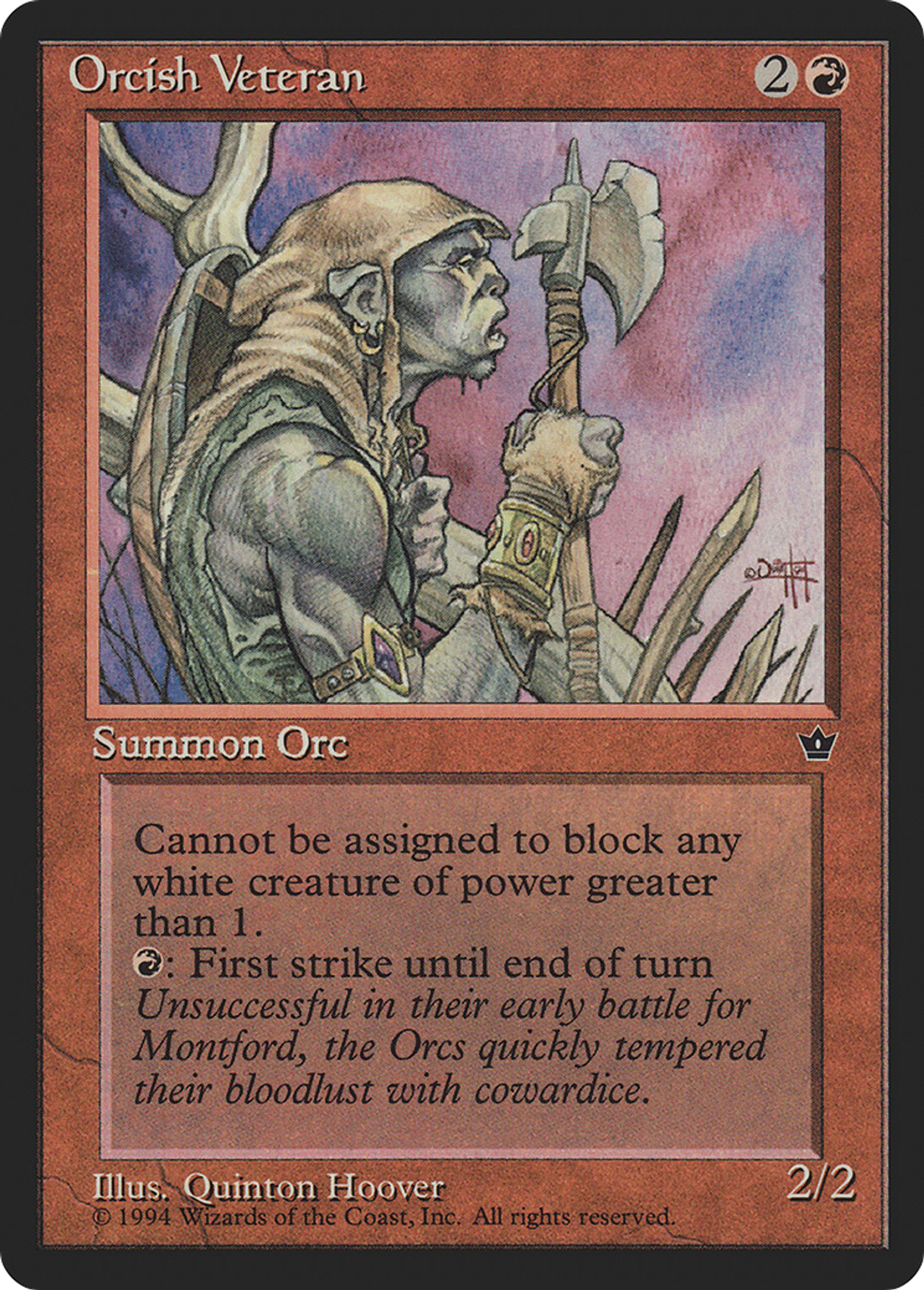 Orcish Veteran — Fallen Empires — Magic: The Gathering