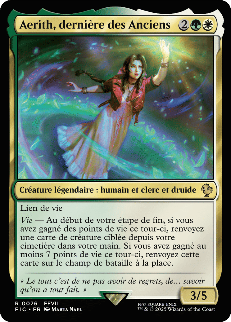 Aerith, dernière des Anciens — Final Fantasy Commander — Magic: The Gathering