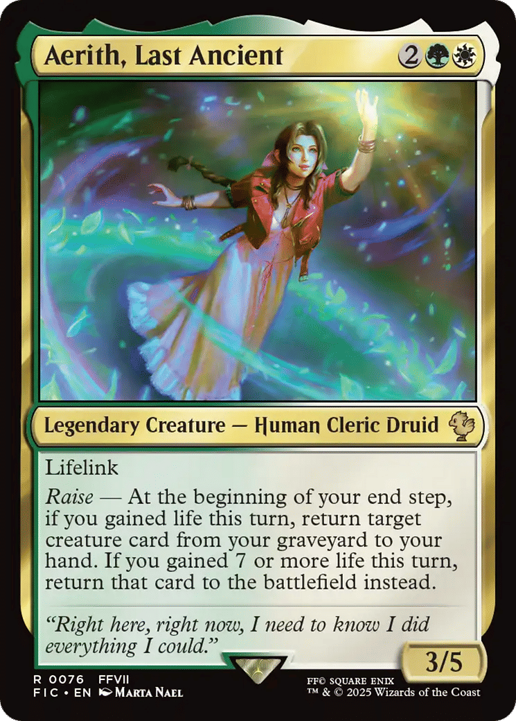 Aerith, Last Ancient — Final Fantasy Commander — Magic: The Gathering