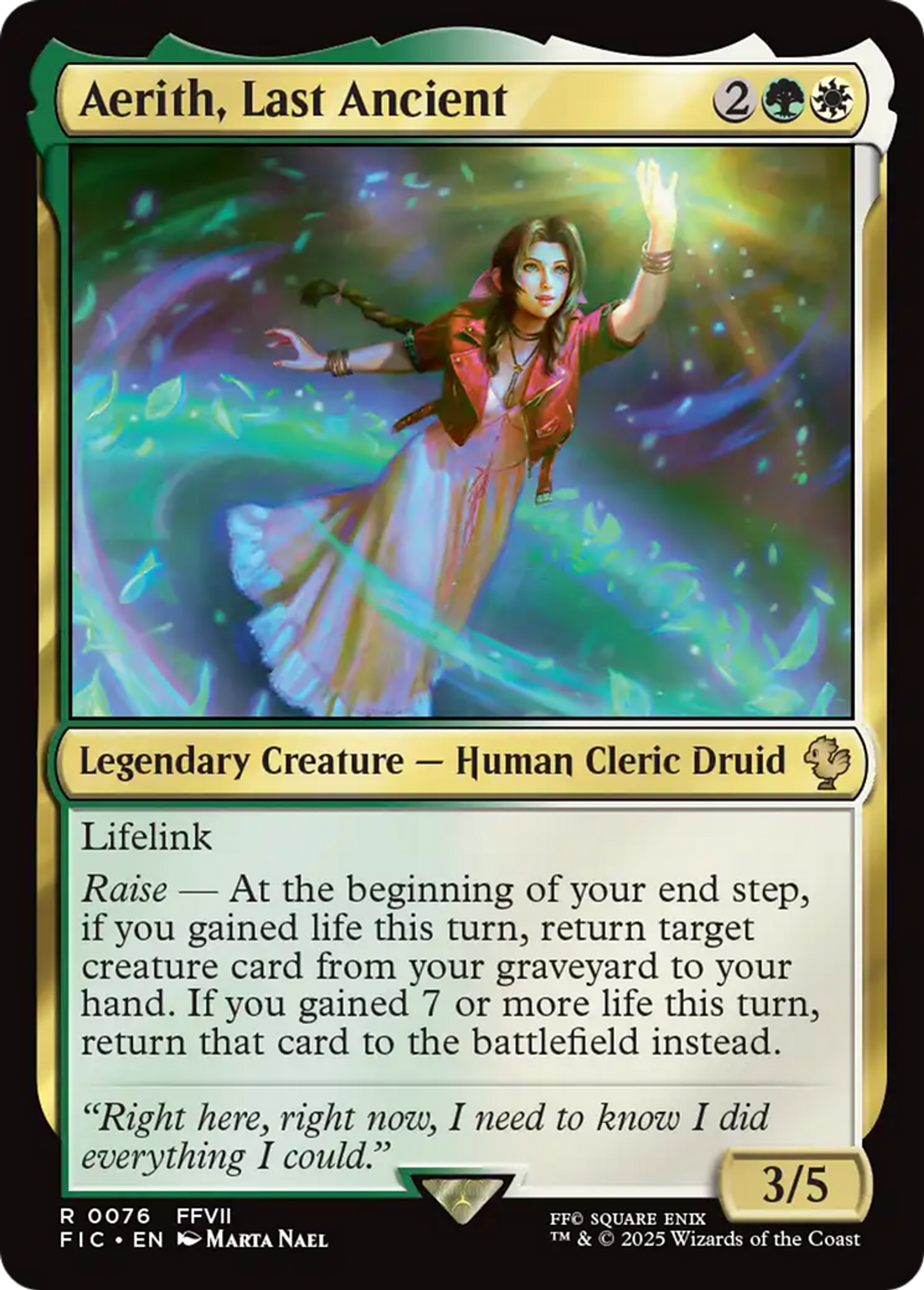 Aerith, Last Ancient — Final Fantasy Commander — Magic: The Gathering