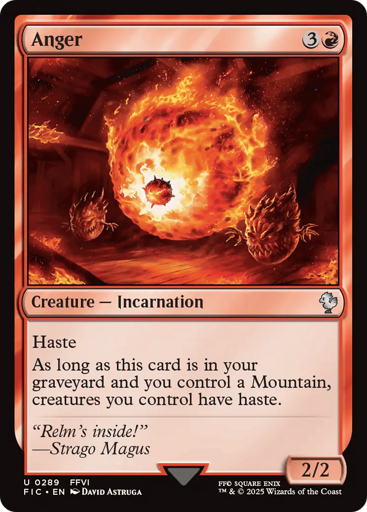 Anger — Final Fantasy Commander — Magic: The Gathering