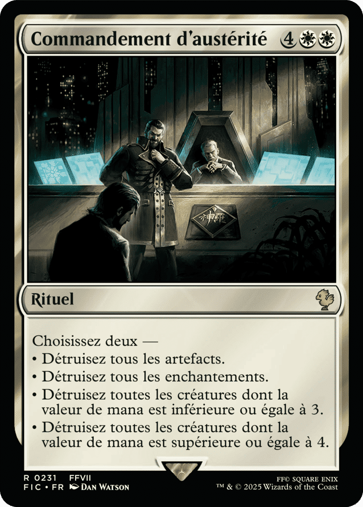Commandement d'austérité — Final Fantasy Commander — Magic: The Gathering