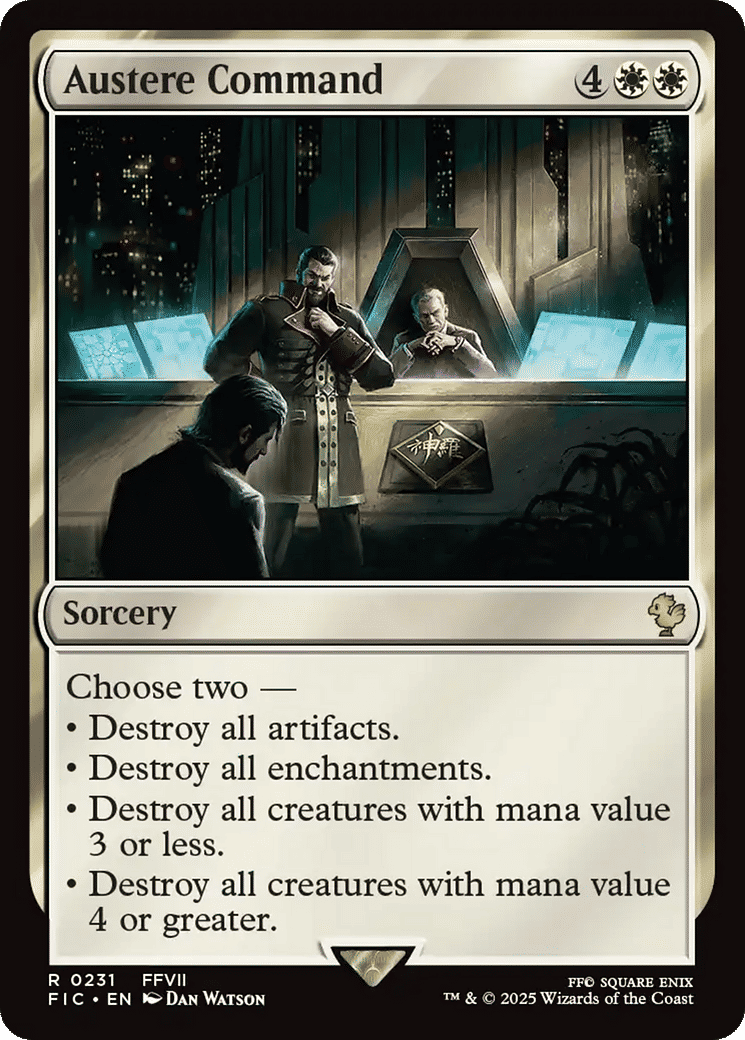 Austere Command — Final Fantasy Commander — Magic: The Gathering