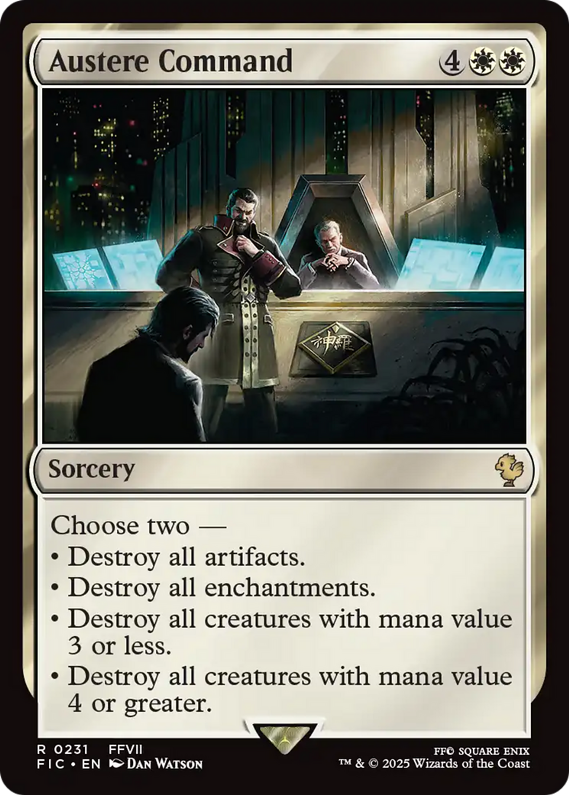 Austere Command — Final Fantasy Commander — Magic: The Gathering