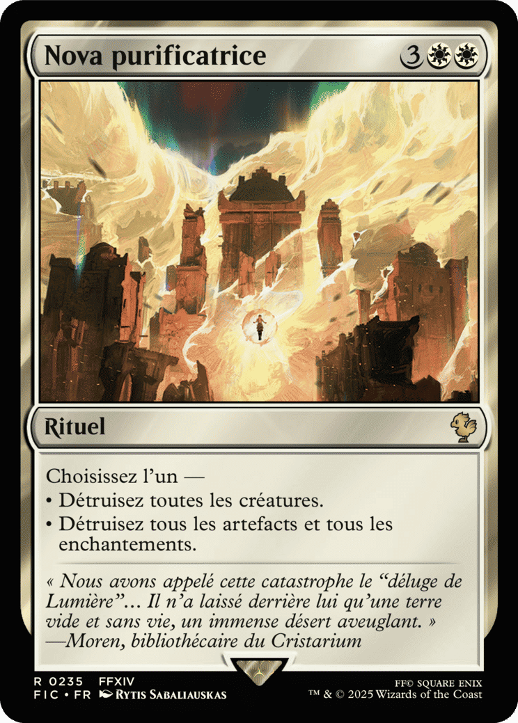 Nova purificatrice — Final Fantasy Commander — Magic: The Gathering
