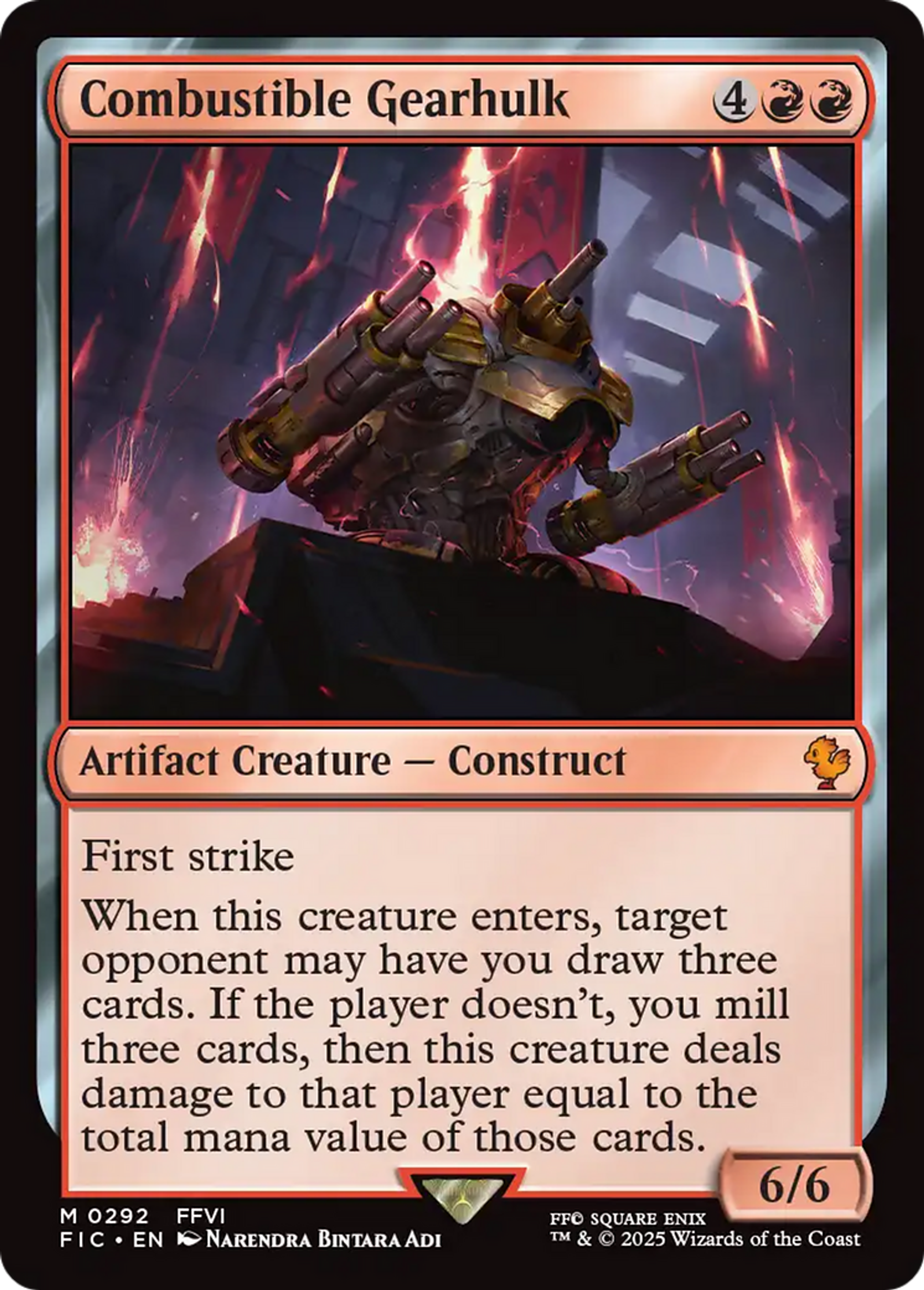 Carcasse mécanique combustible — Final Fantasy Commander — Magic: The Gathering