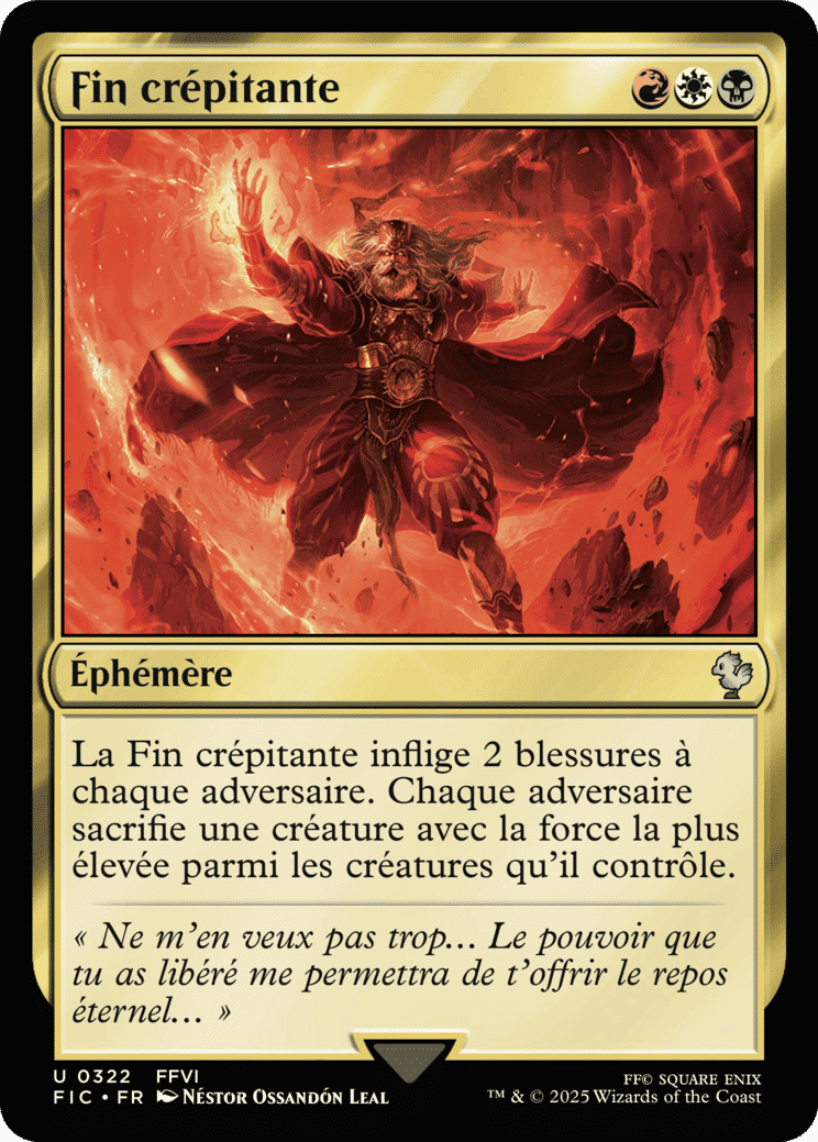 Fin crépitante — Final Fantasy Commander — Magic: The Gathering