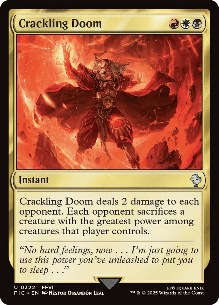 Crackling Doom — Final Fantasy Commander — Magic: The Gathering