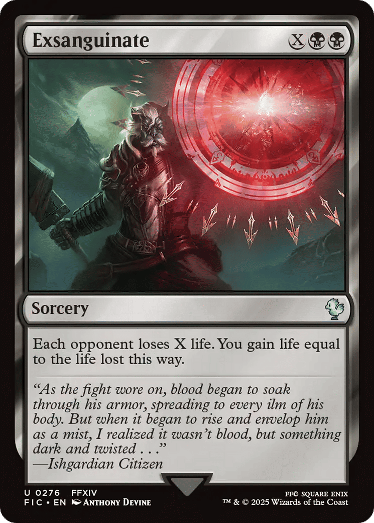 Exsanguinate — Final Fantasy Commander — Magic: The Gathering