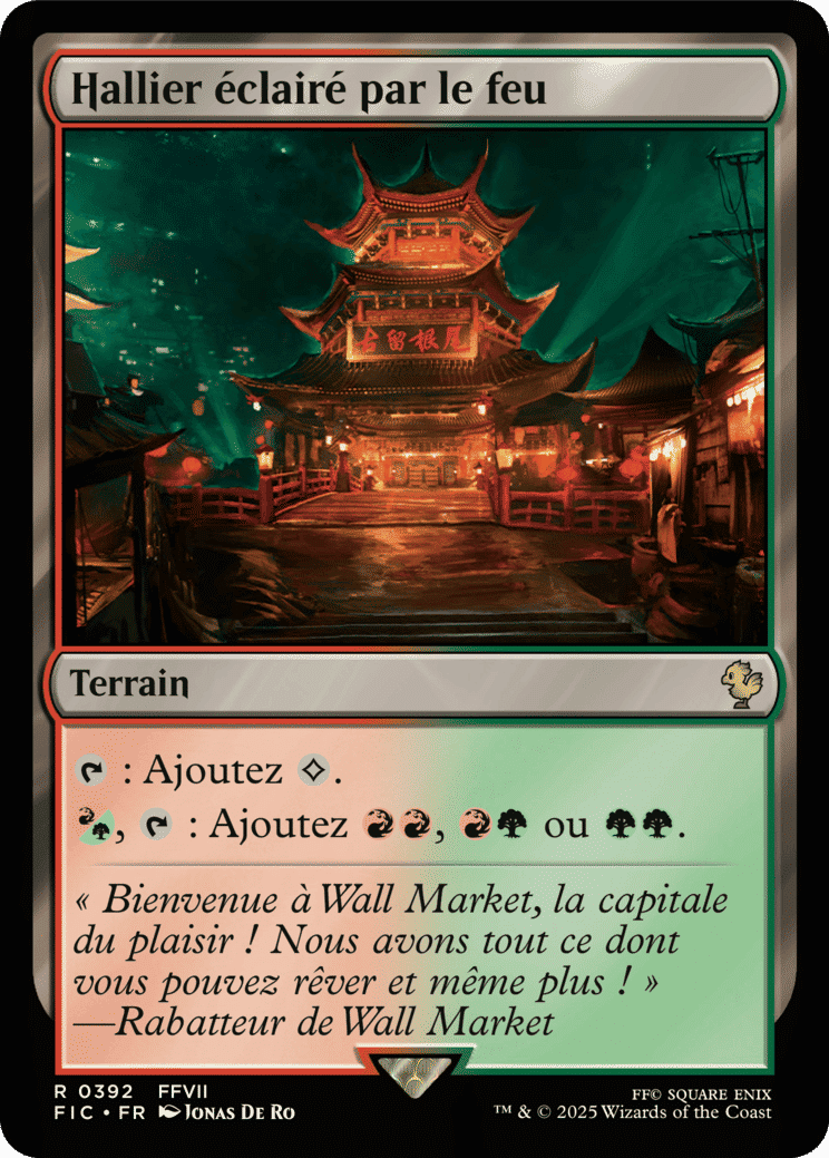 Hallier éclairé par le feu — Final Fantasy Commander — Magic: The Gathering