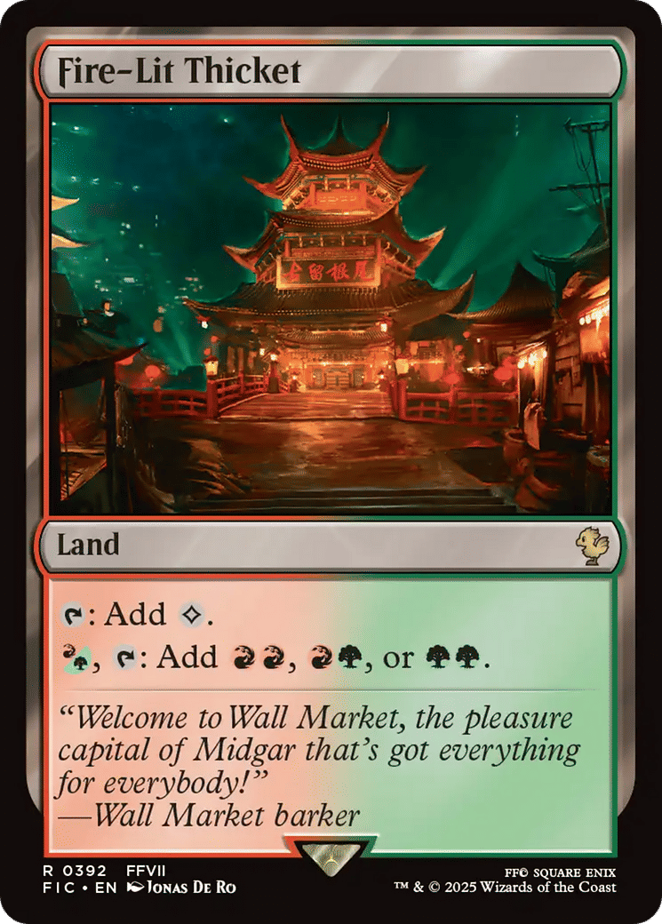Fire-Lit Thicket — Final Fantasy Commander — Magic: The Gathering