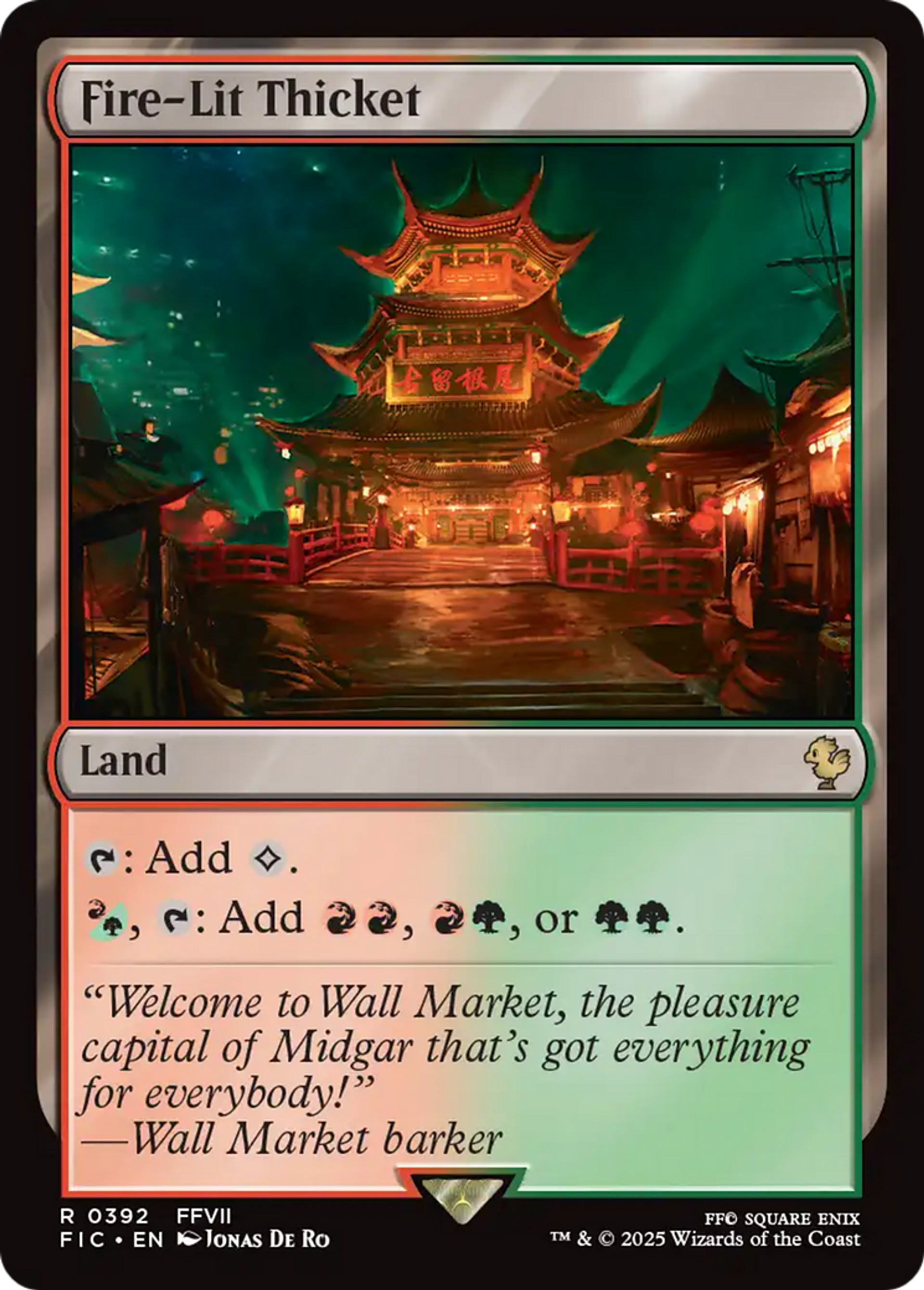 Hallier éclairé par le feu — Final Fantasy Commander — Magic: The Gathering