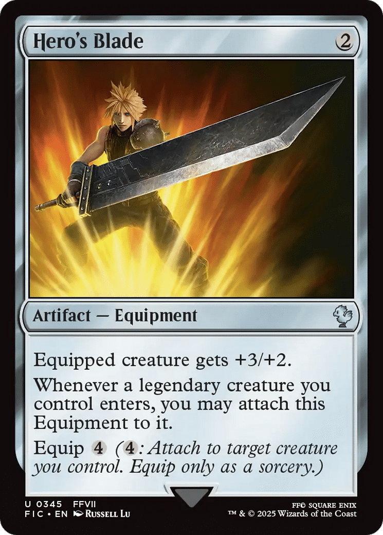 Hero's Blade — Final Fantasy Commander — Magic: The Gathering