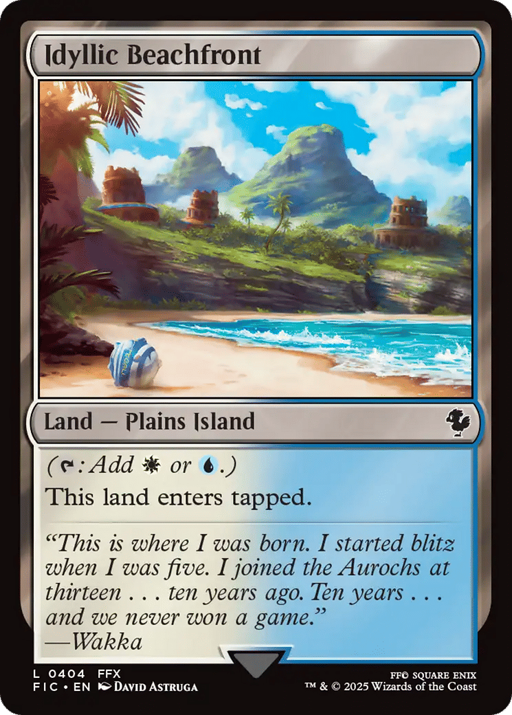 Idyllic Beachfront — Final Fantasy Commander — Magic: The Gathering