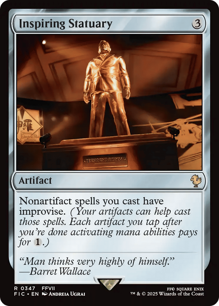 Inspiring Statuary — Final Fantasy Commander — Magic: The Gathering