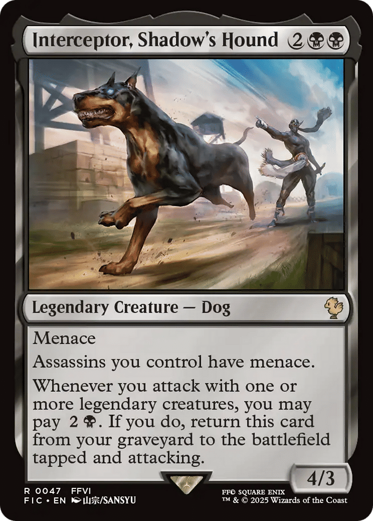 Interceptor, Shadow's Hound — Final Fantasy Commander — Magic: The Gathering