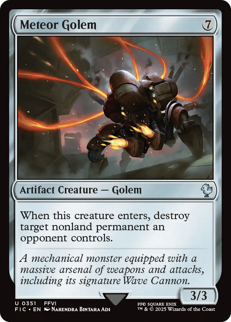 Meteor Golem — Final Fantasy Commander — Magic: The Gathering